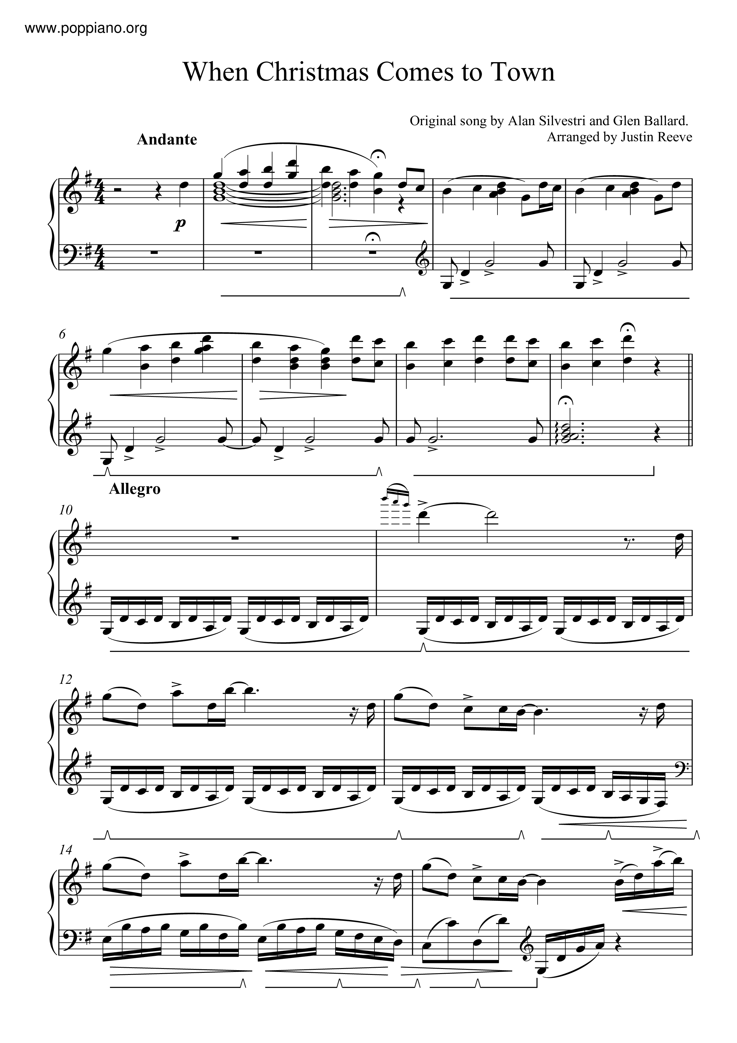 The Polar ExpressWhen Christmas Comes To Town Sheet Music pdf, Free