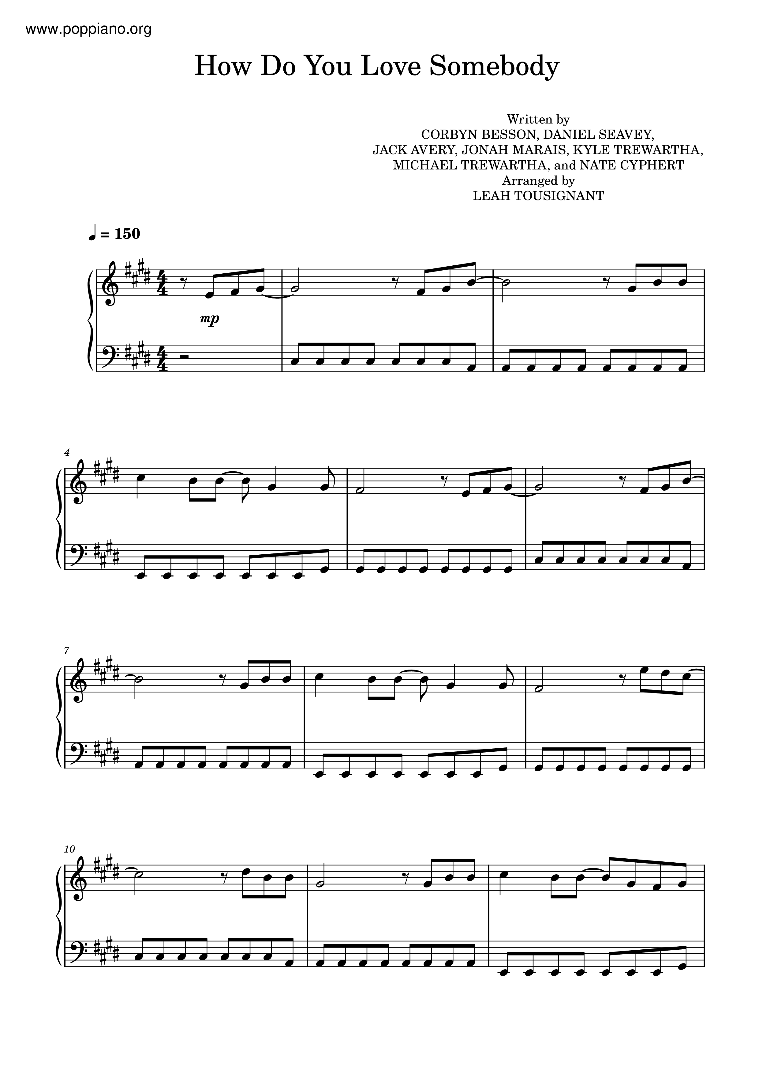 How Do You Love Somebody Score