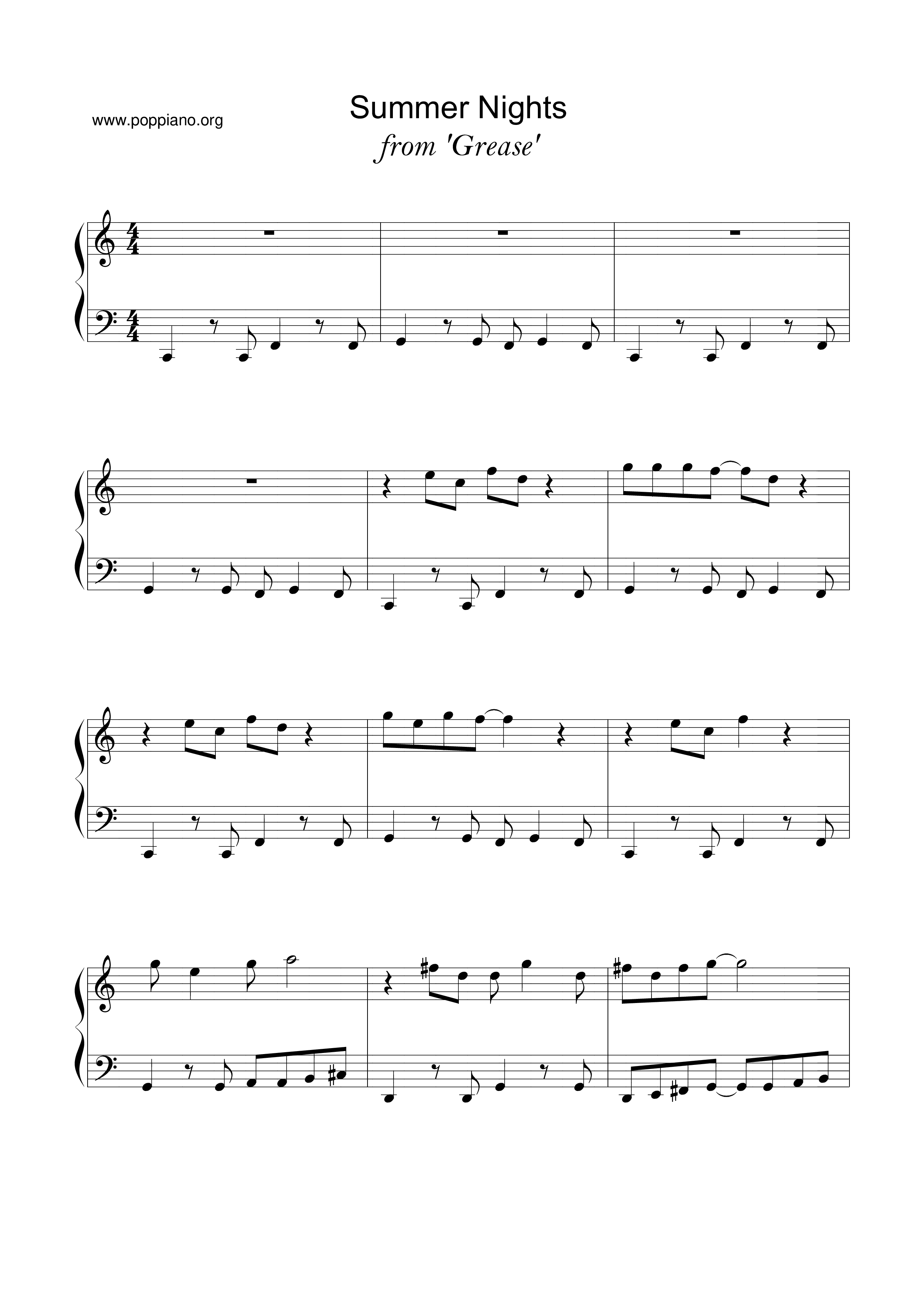 Summer Nights - From “Grease Score
