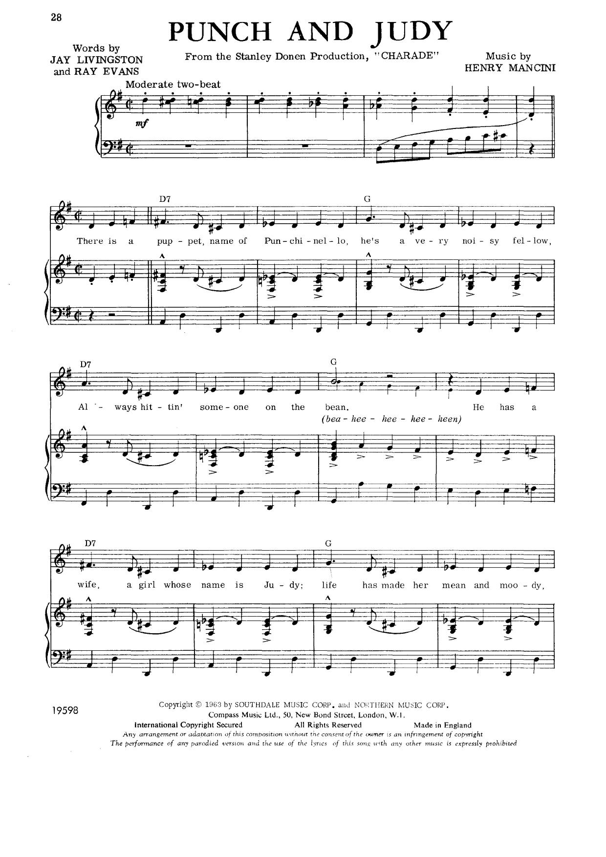 Show LoPunch And Judy Sheet Music pdf, Free Score Download ★