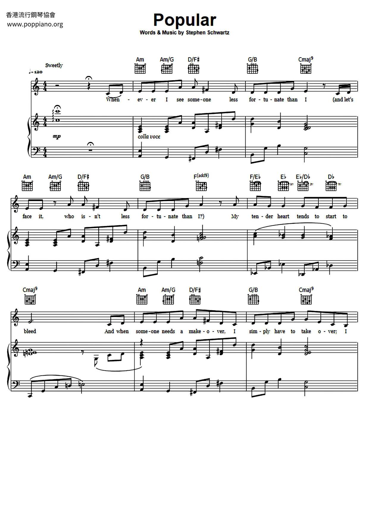 Popular From Wicked Score