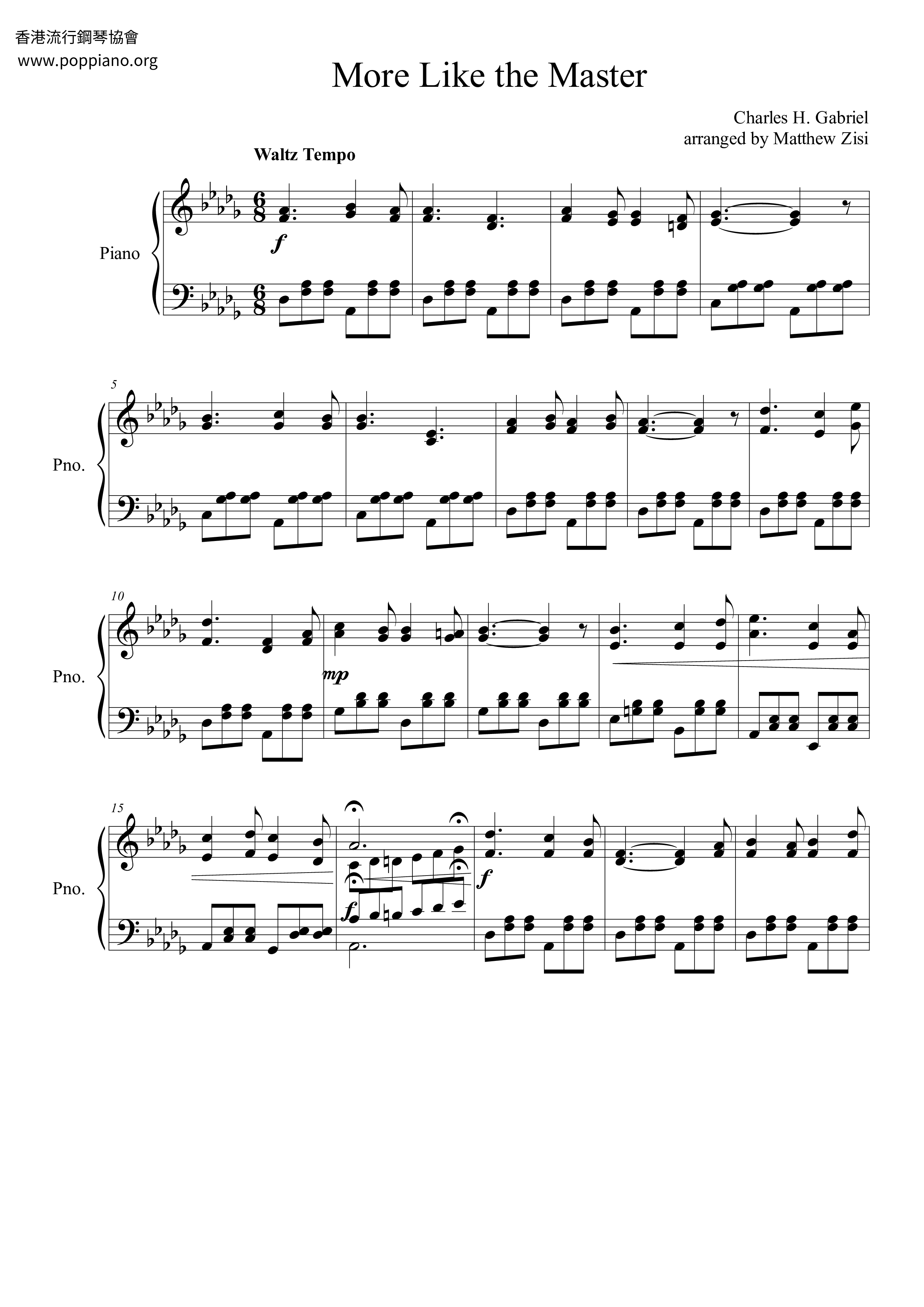 More Like The Master Score