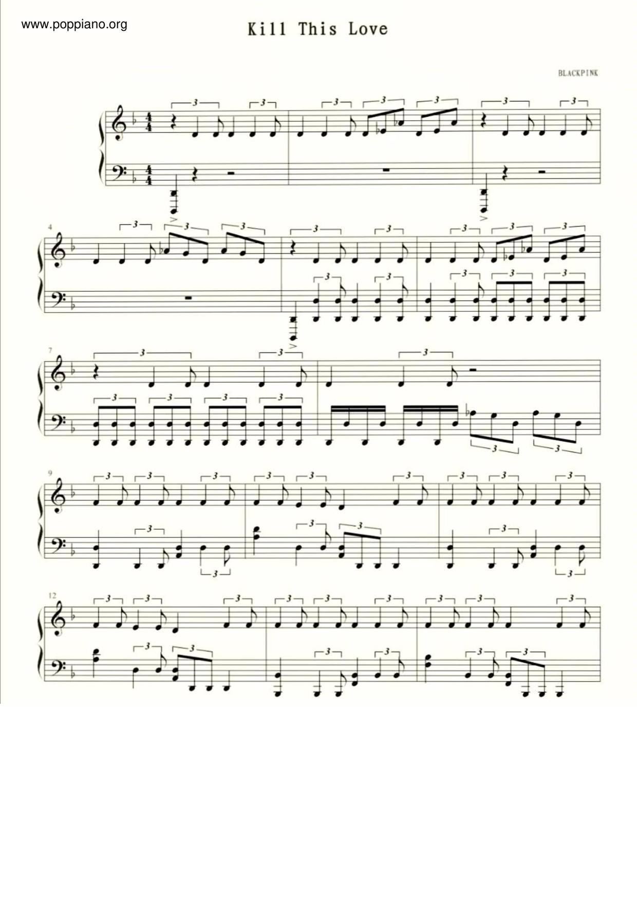 Kill This Love Score