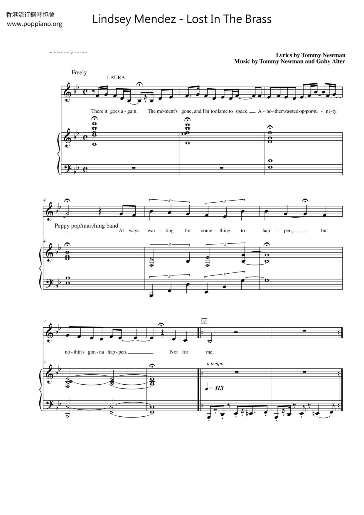 Lost In The Brass Score