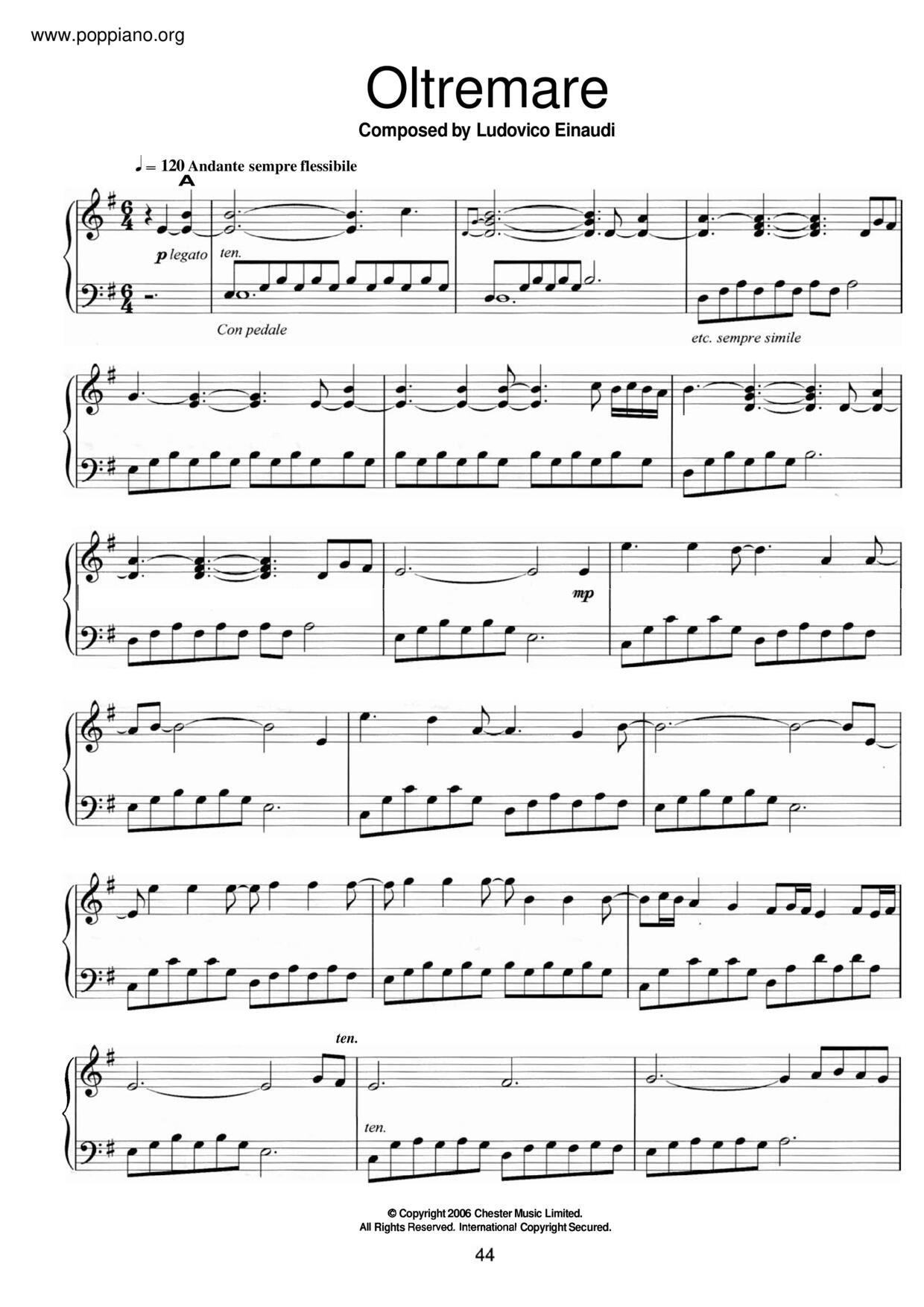 Oltremare Score
