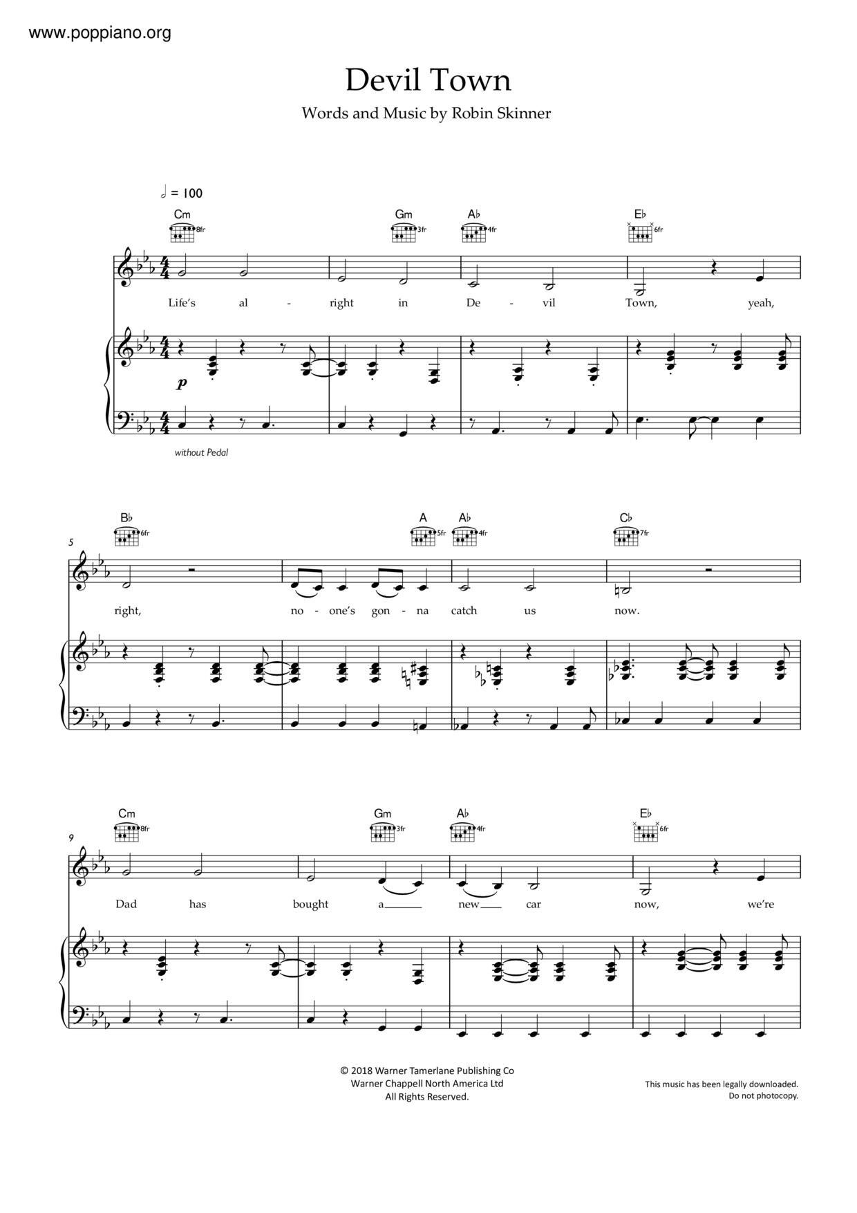 Devil Town Is Colder In The Summertime Lyrics Cavetown-Devil Town Sheet Music pdf, - Free Score Download ★