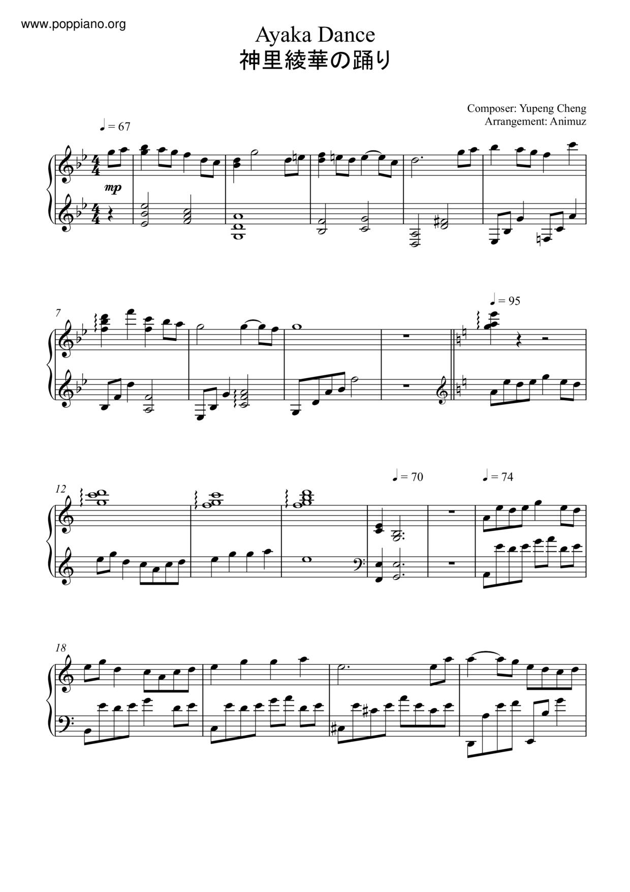 Genshin Impact - Ayaka Dance Score