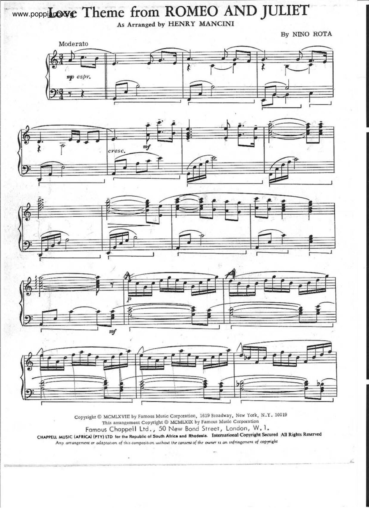 Romeo And Juliet Score