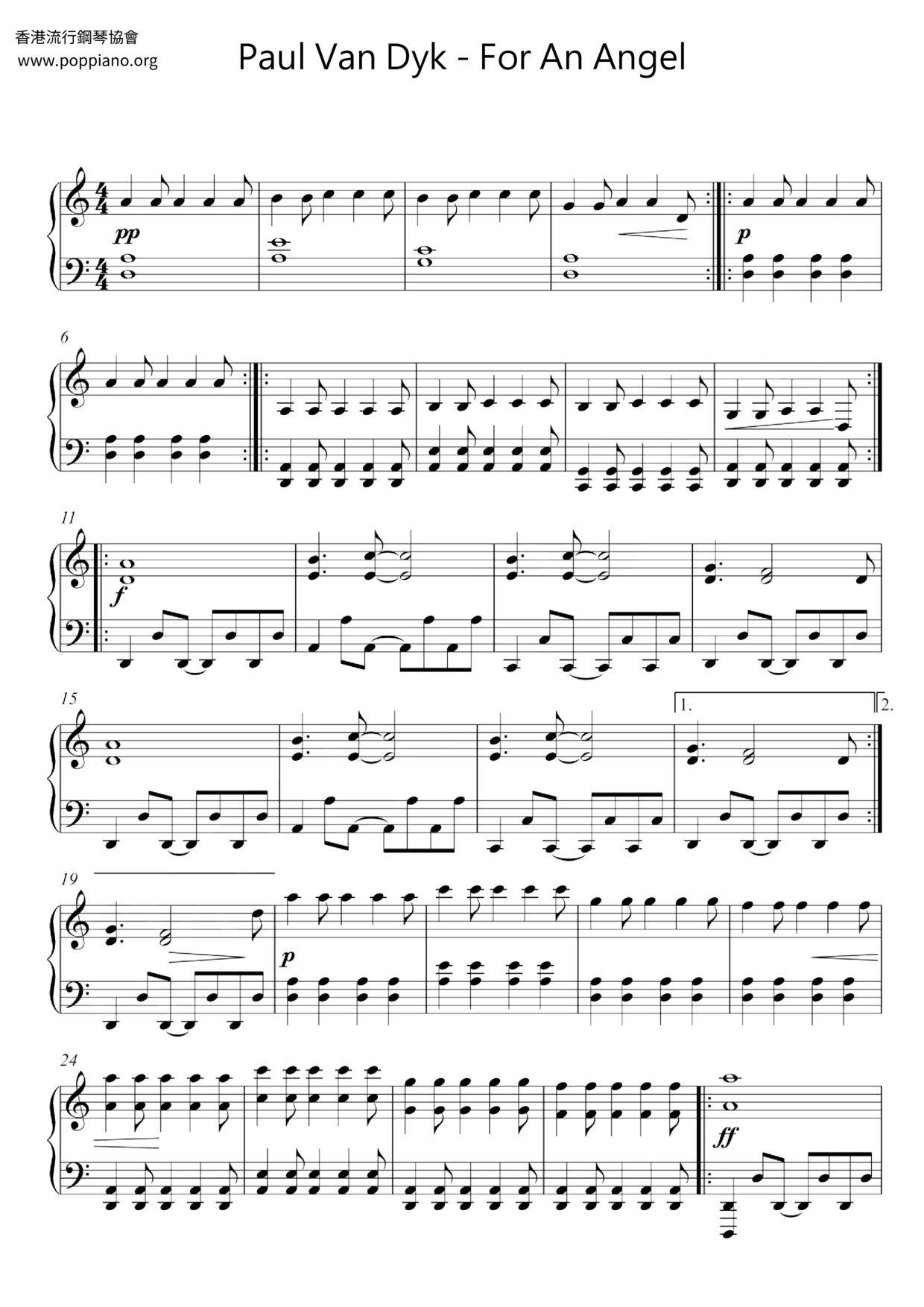 For An Angel Score