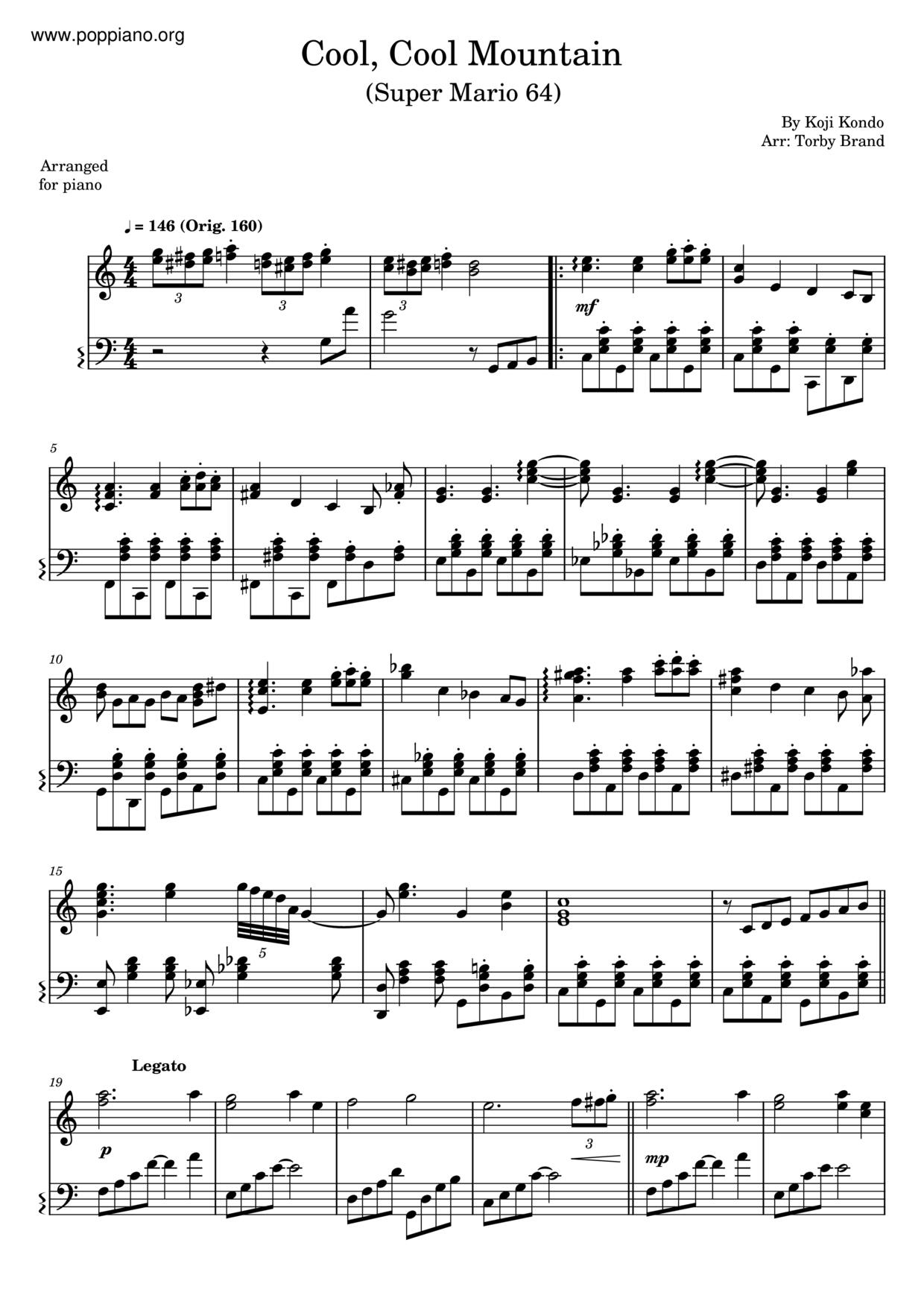 Cool, Cool Mountain Score
