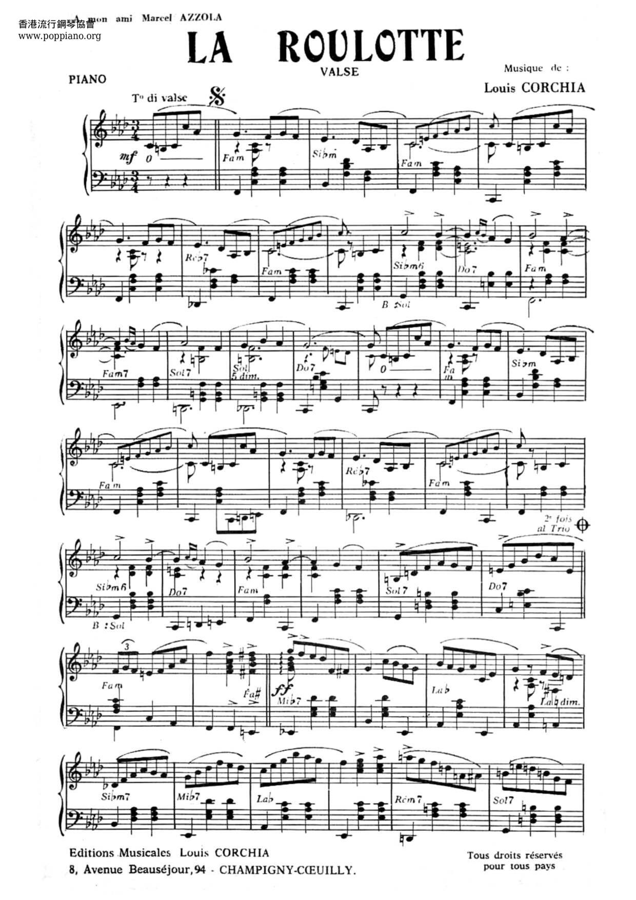 La Roulotte Score