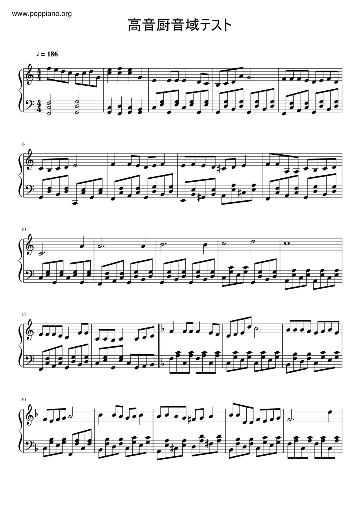 Treble Range Test Score
