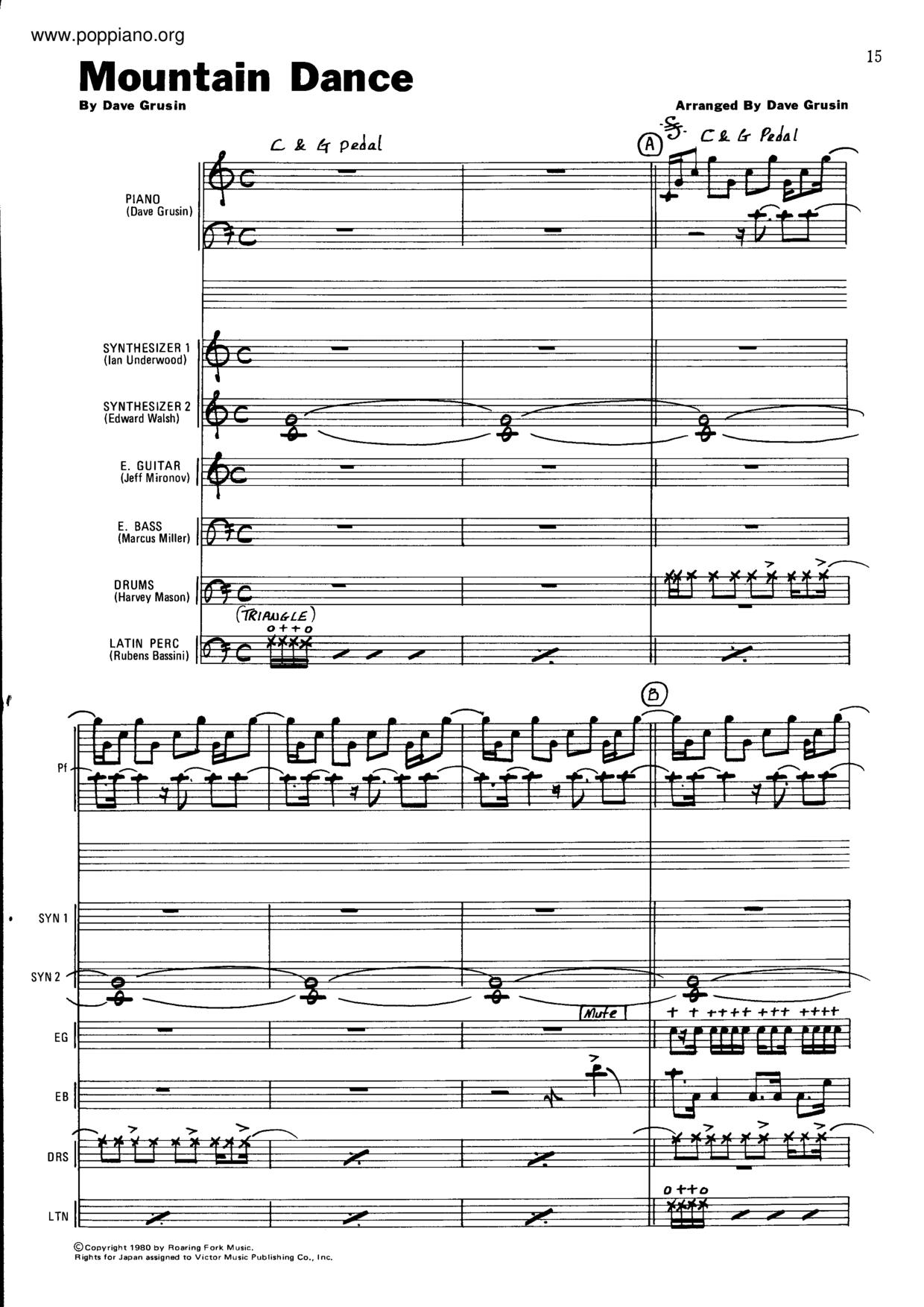 Mountain Dance Score