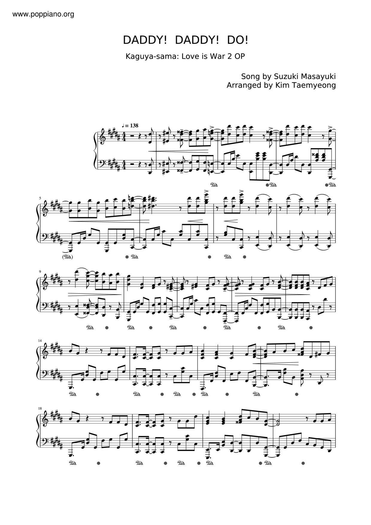 Daddy! Daddy! Do! (Kaguya-Sama: Love Is War) Score