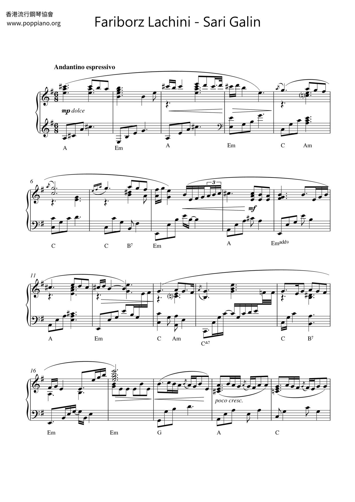 Sari Galin Score