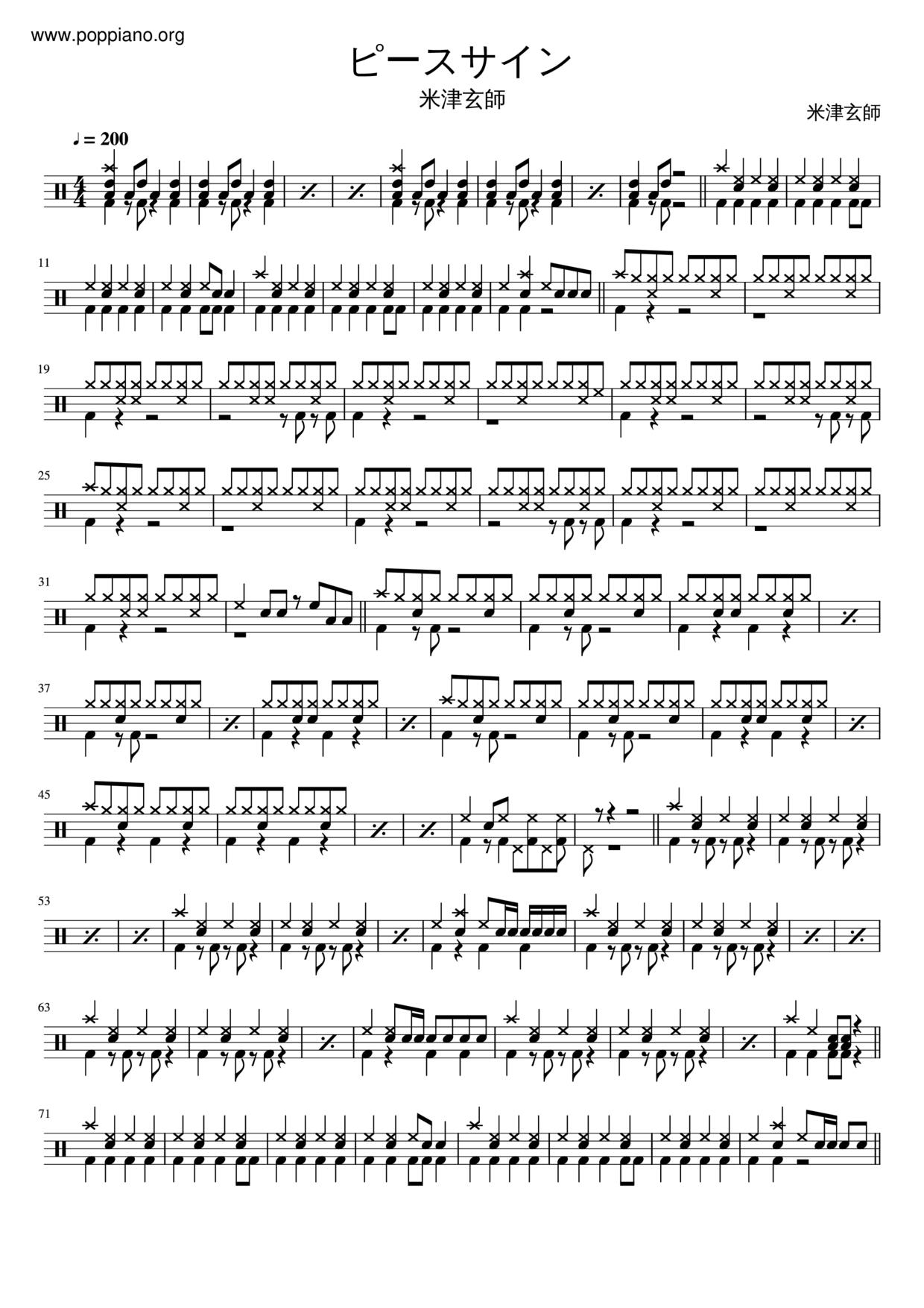 My Hero Academy - Peace Sign Score