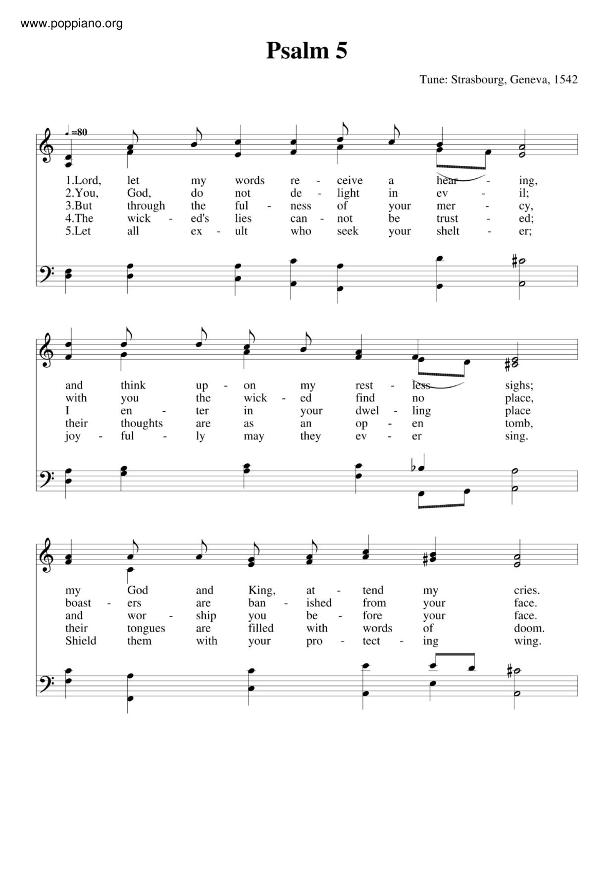 Psalm 5 Score