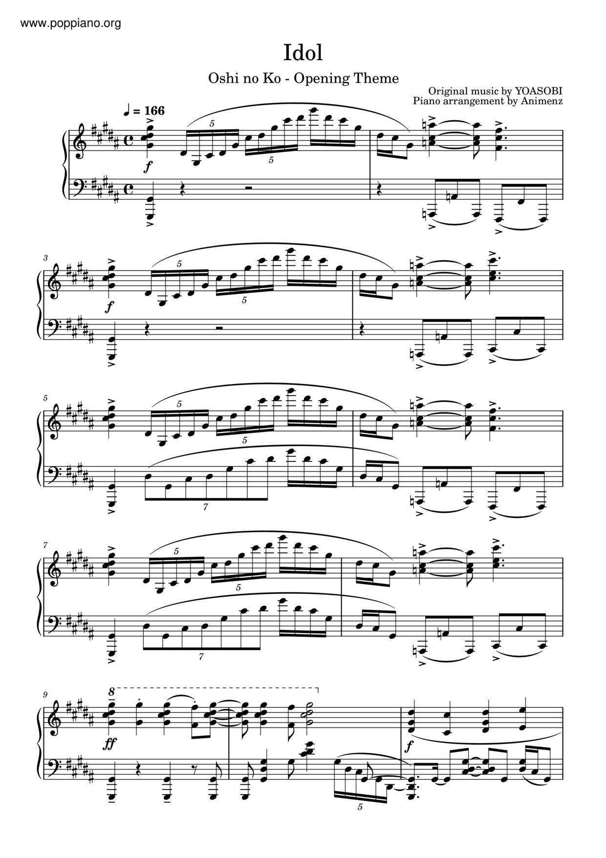 Oshi No Ko Op - Idol Score