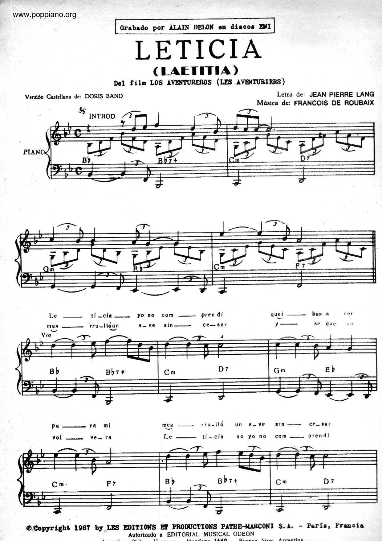 Les Aventuriers: Laetitia Score