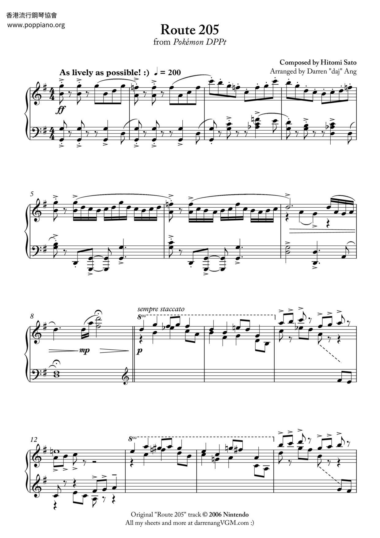 Route 205 Score
