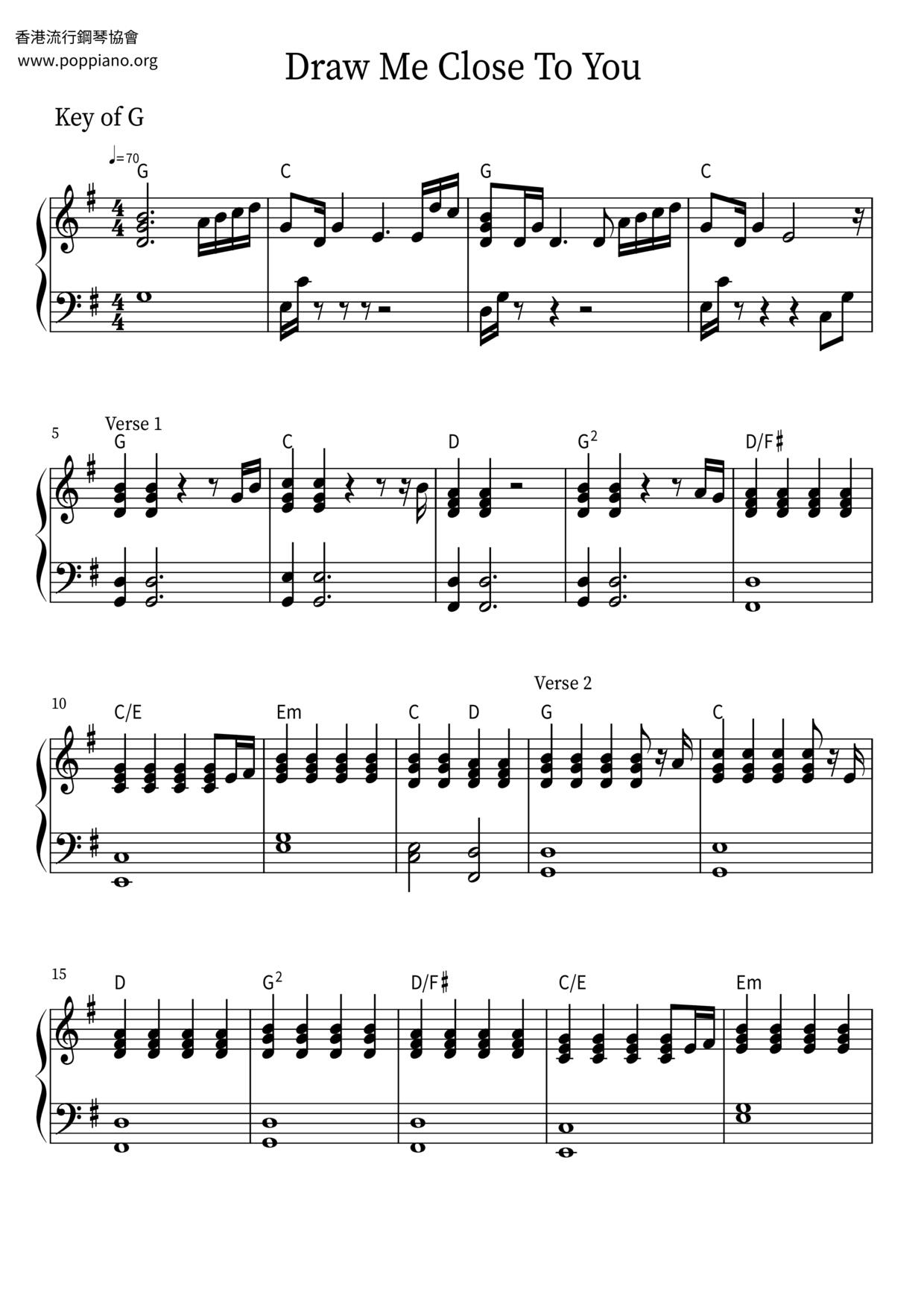 Draw Me Close Score