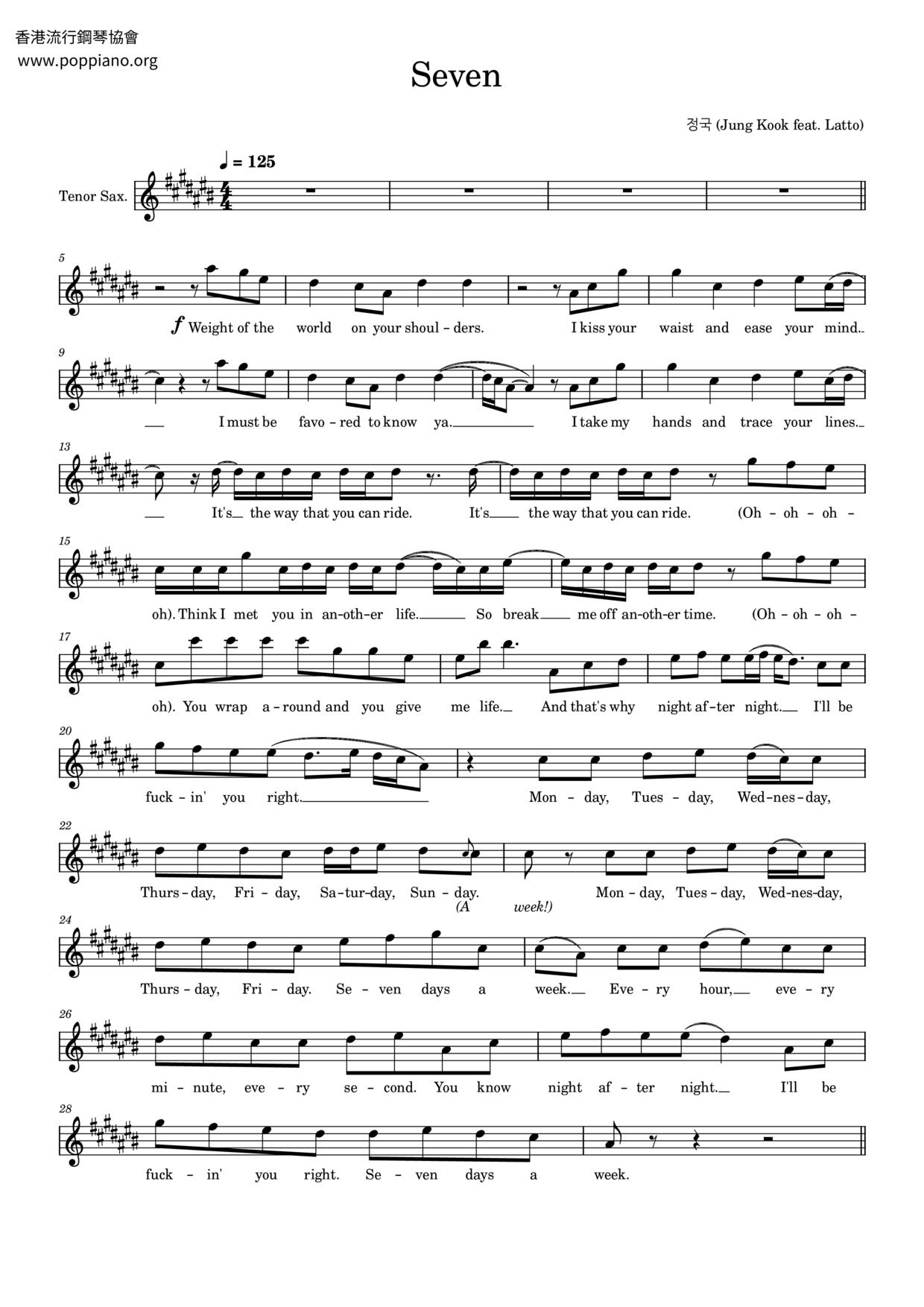 Seven (feat. Latto) (Explicit Ver.) Score
