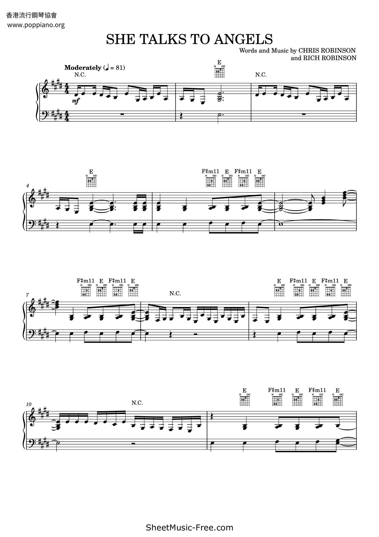 She Talks To Angels Score