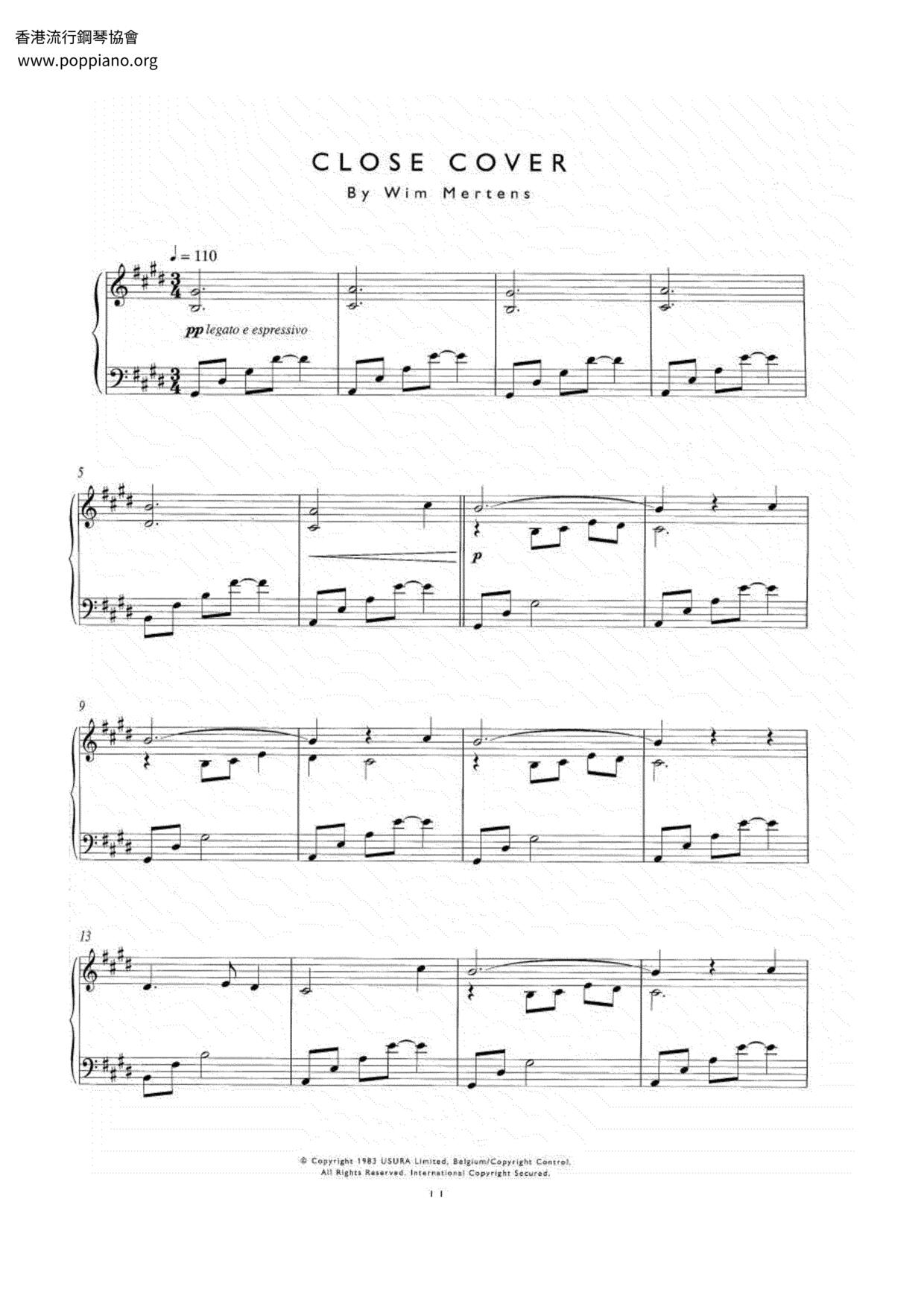 Close Cover Score