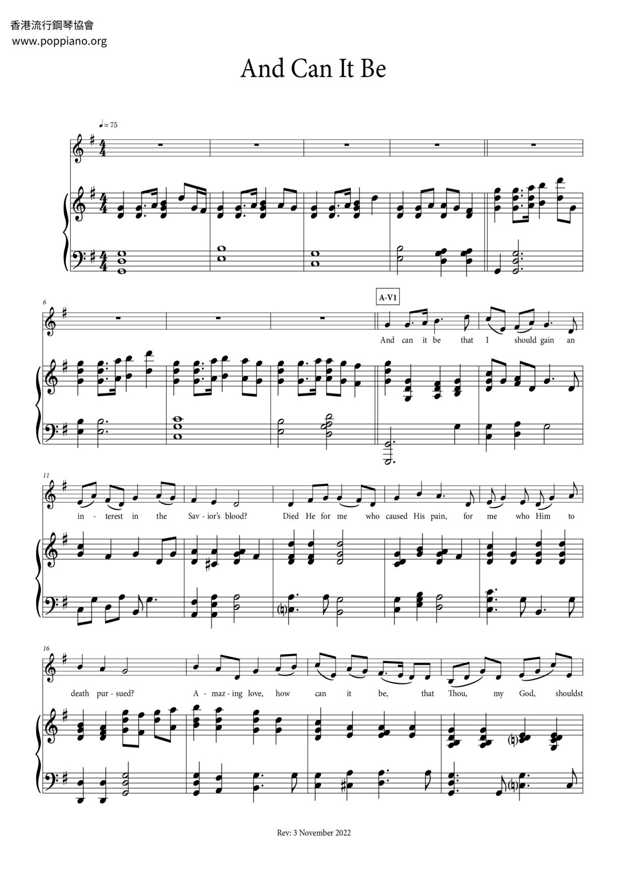 And Can It Be Score