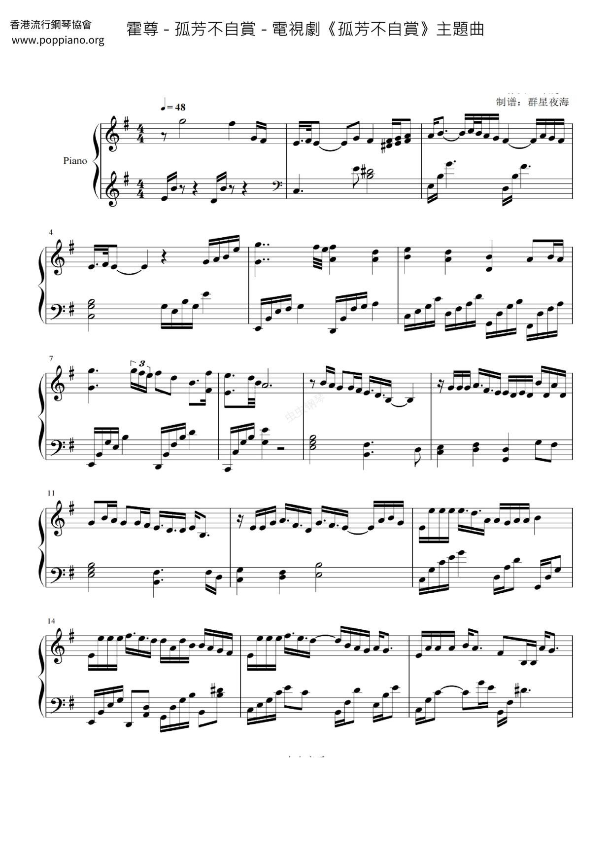 I Don't Appreciate Myself - The Theme Song Of The TV Series "I Don't Admire Myself" Score
