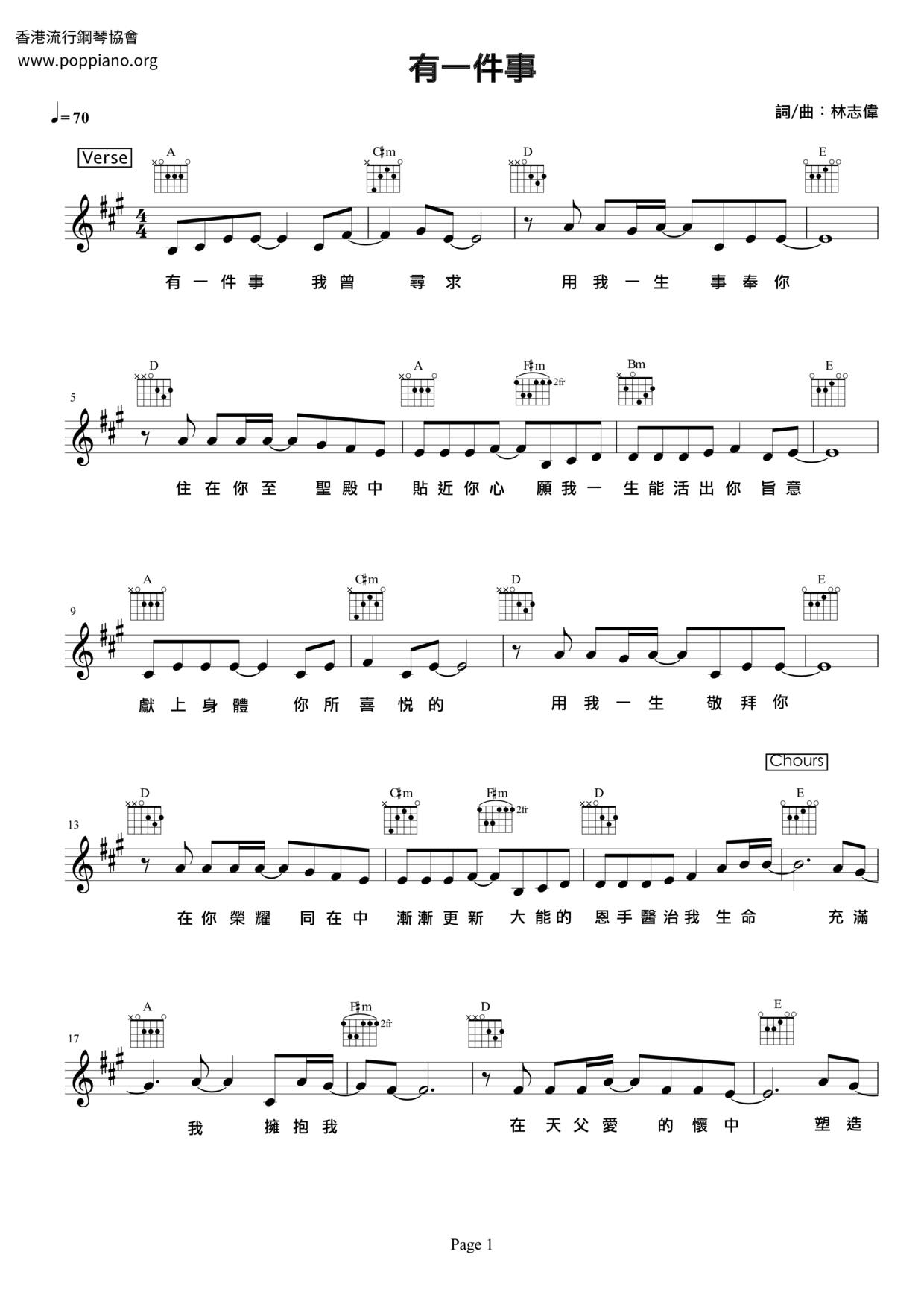 One Thing Score