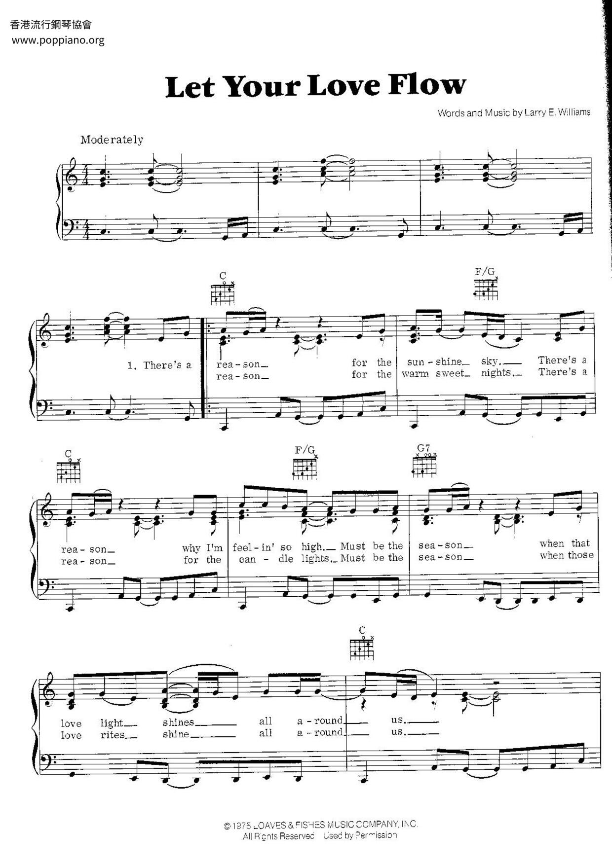 Let Your Love Flow Score