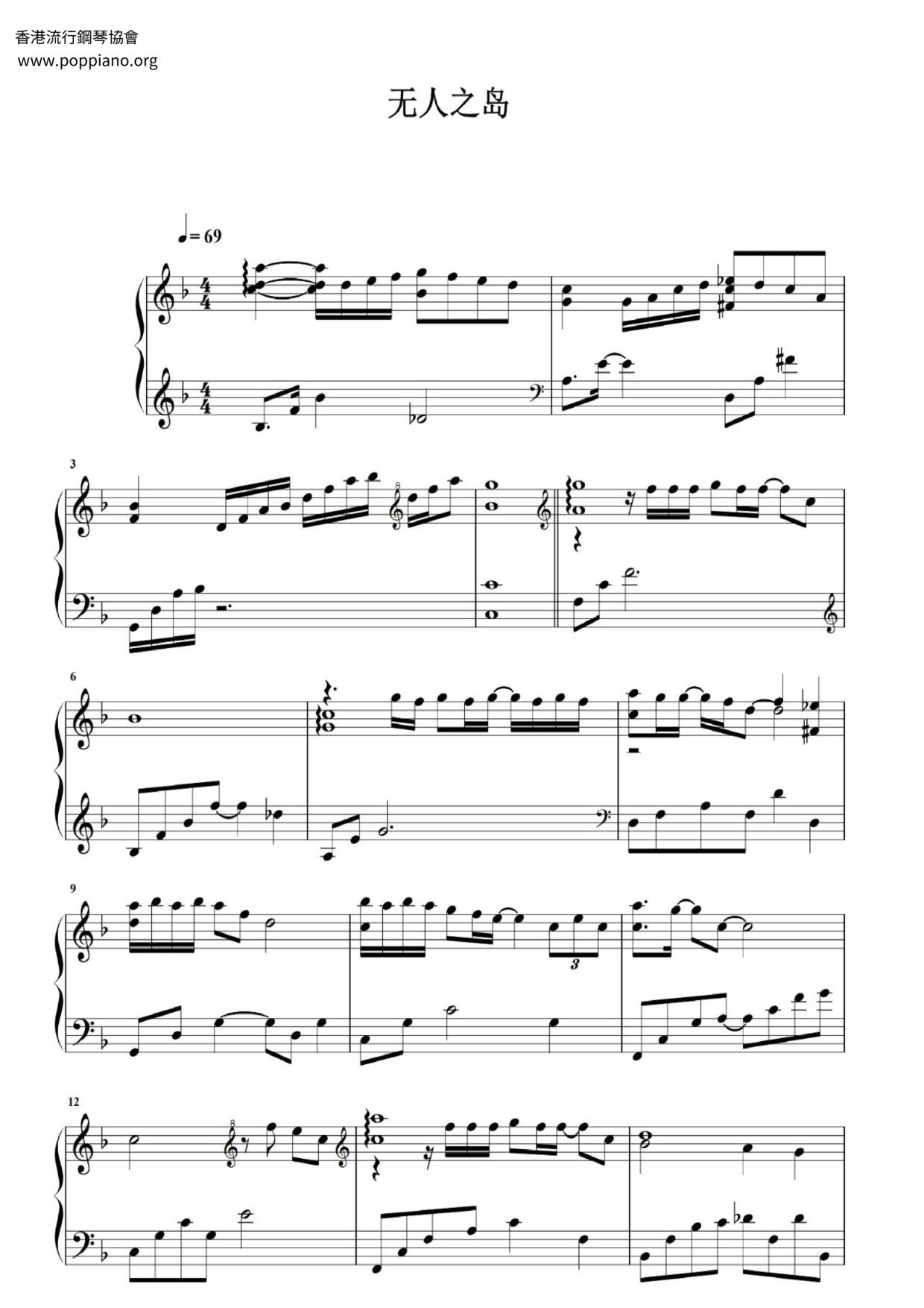 No Man's Island Score