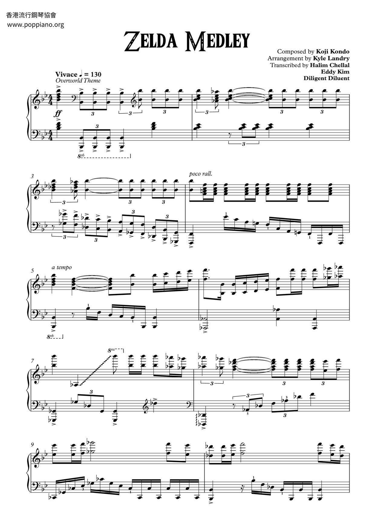 Zelda Medley Score
