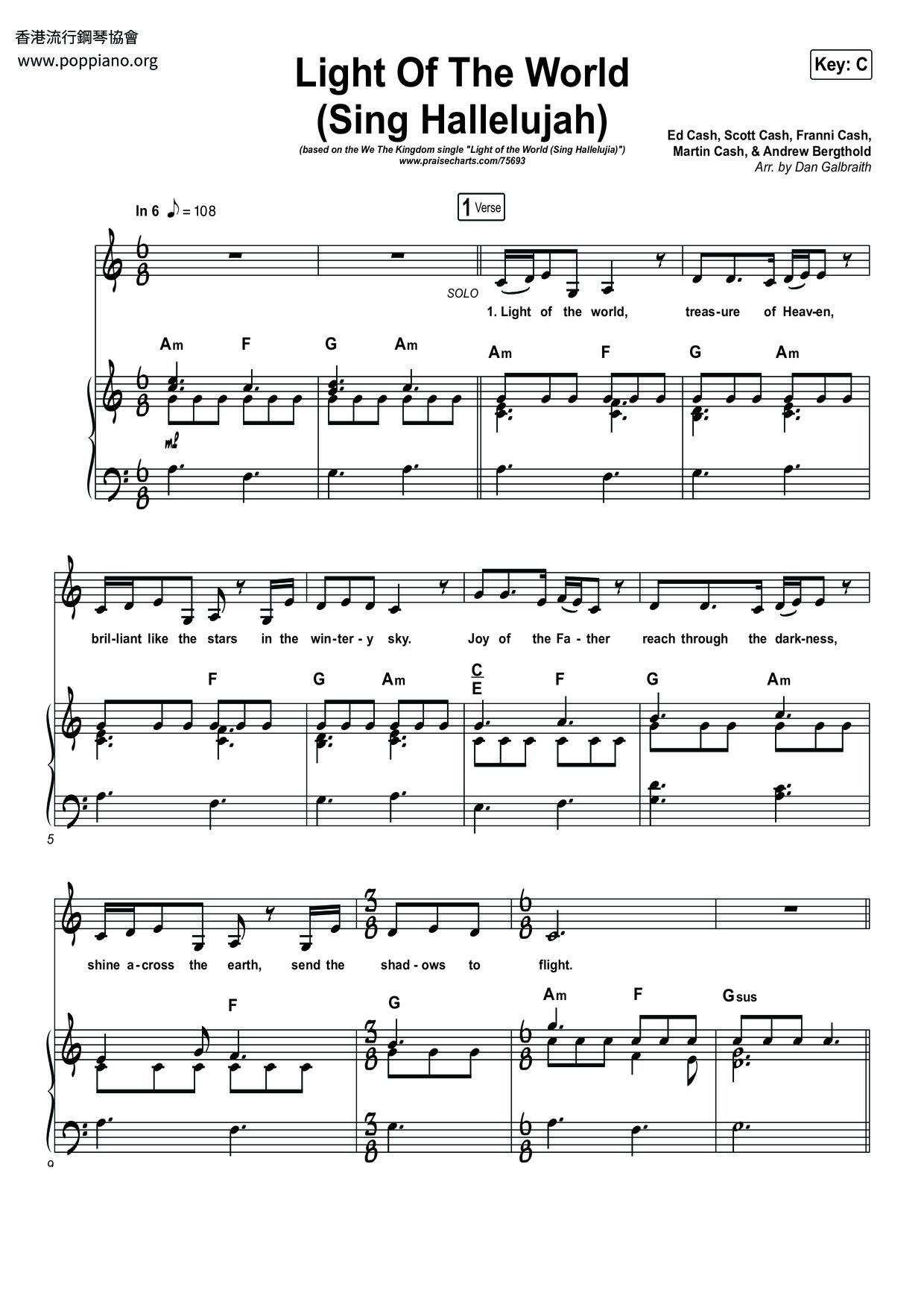Light Of The World Score