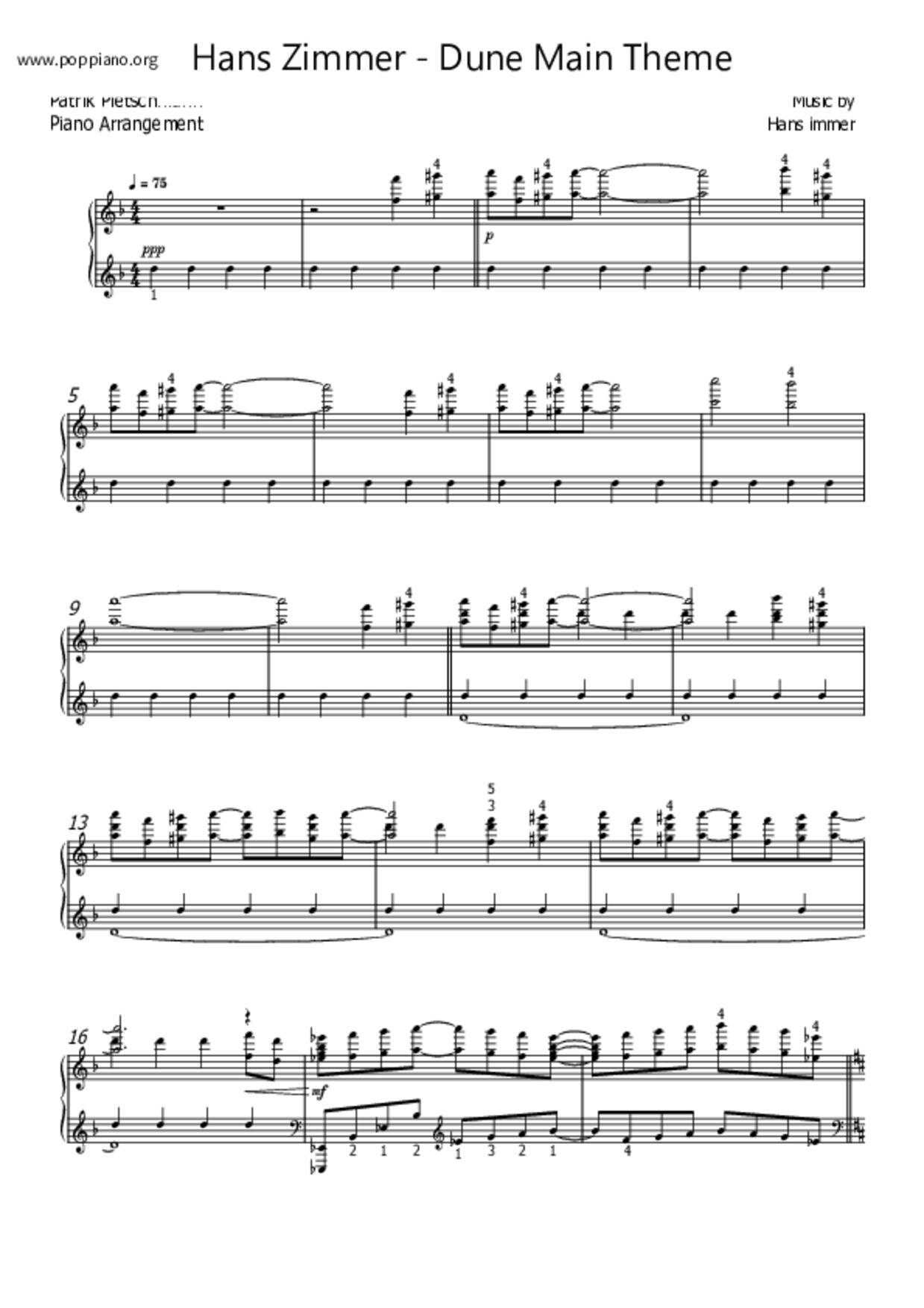 Dune Main Theme Score