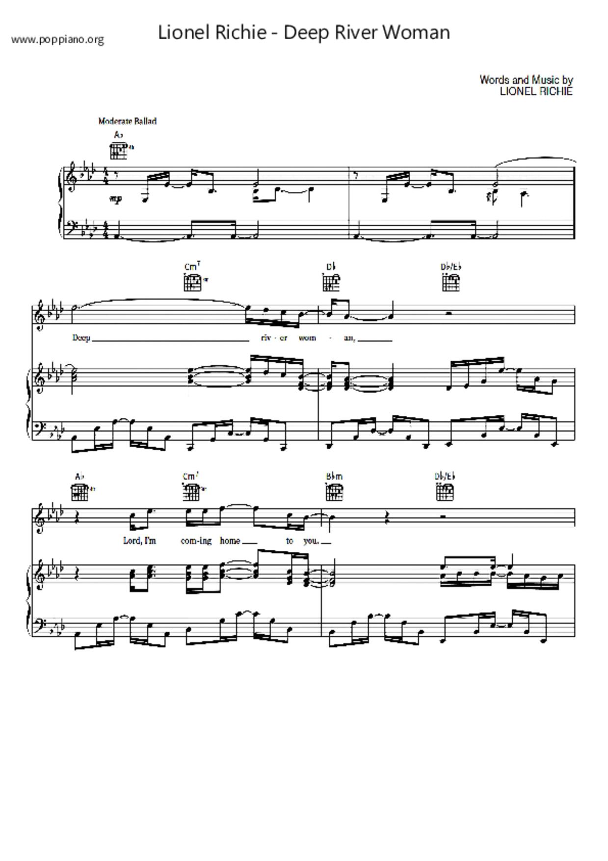 Deep River Woman Score