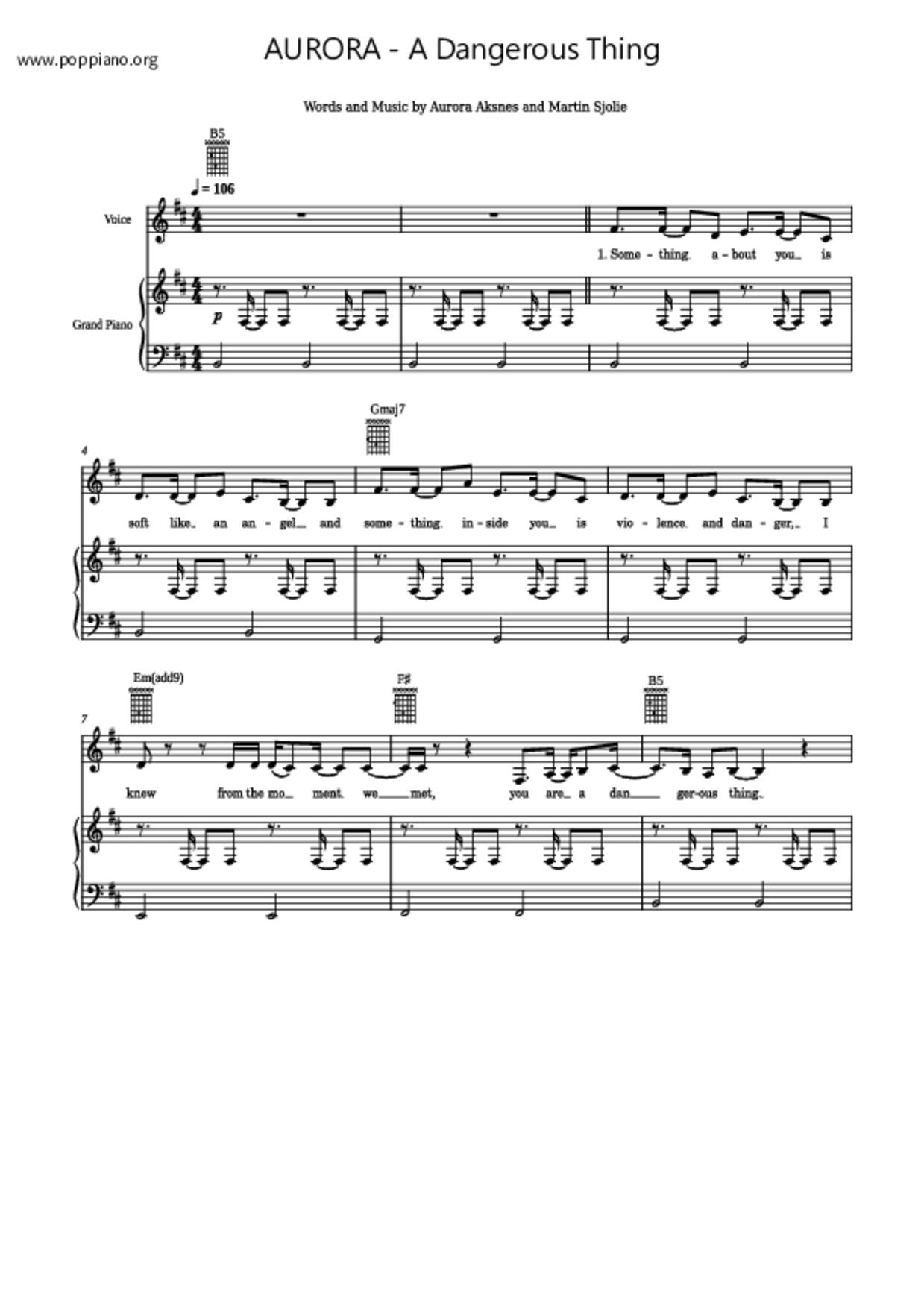 A Dangerous Thing Score