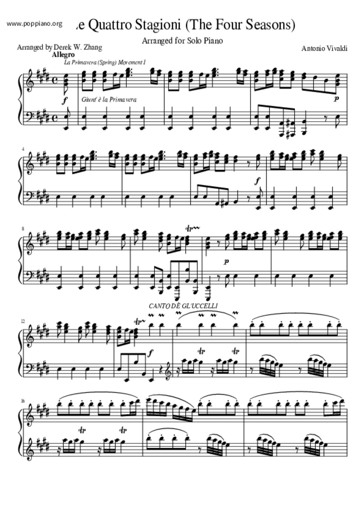 The Four Seasons Score