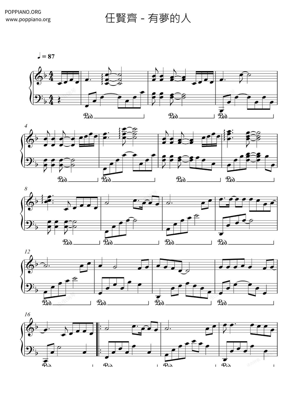 有夢的人 Score