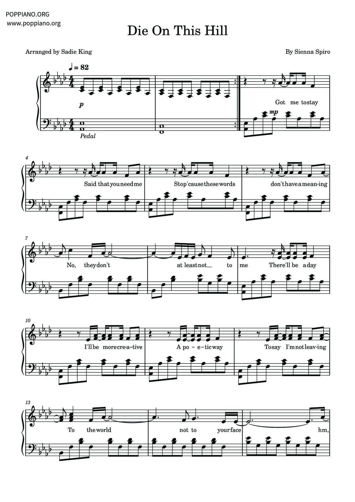 Die On This Hill Score
