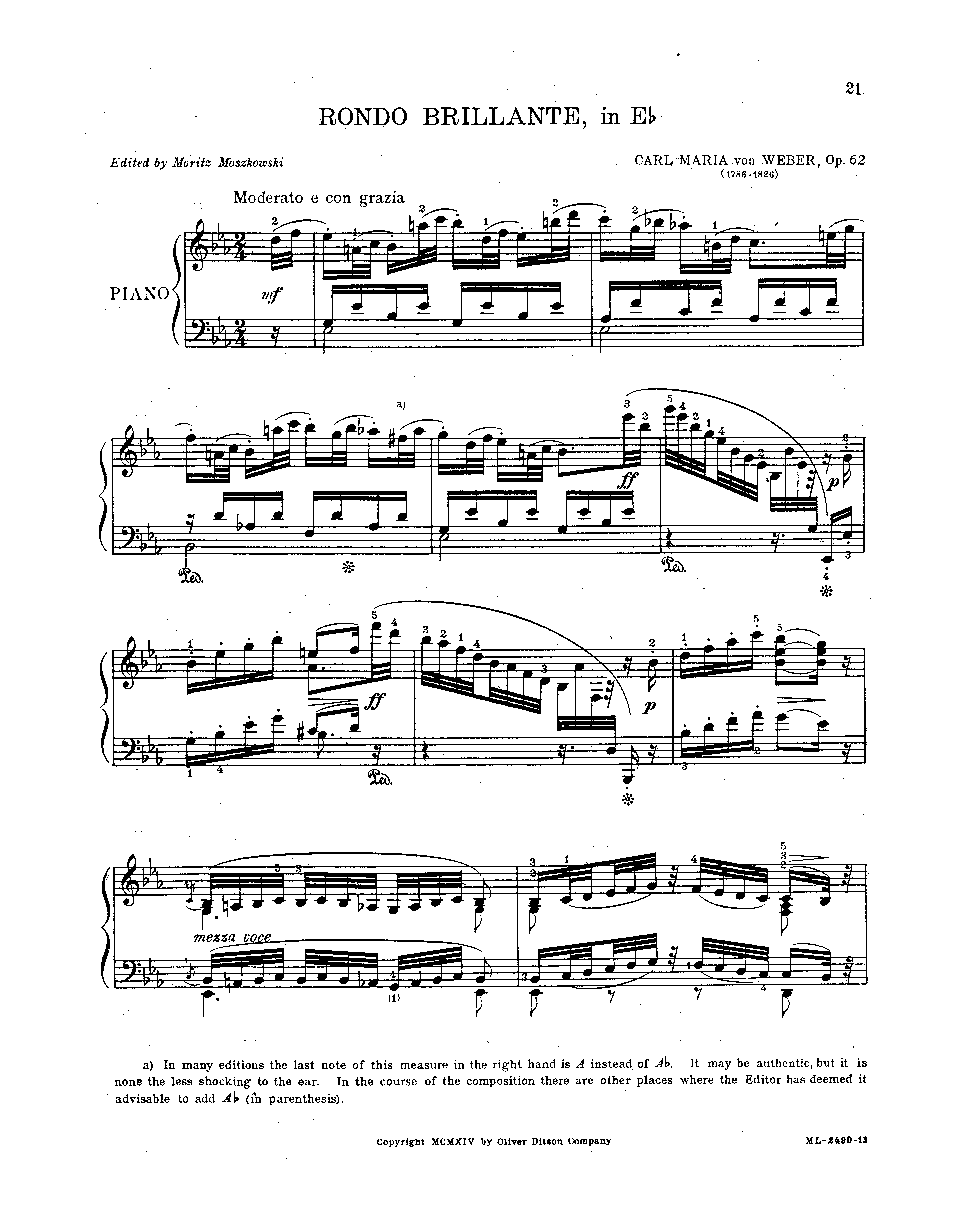 Rondo brillante, Op.62琴譜