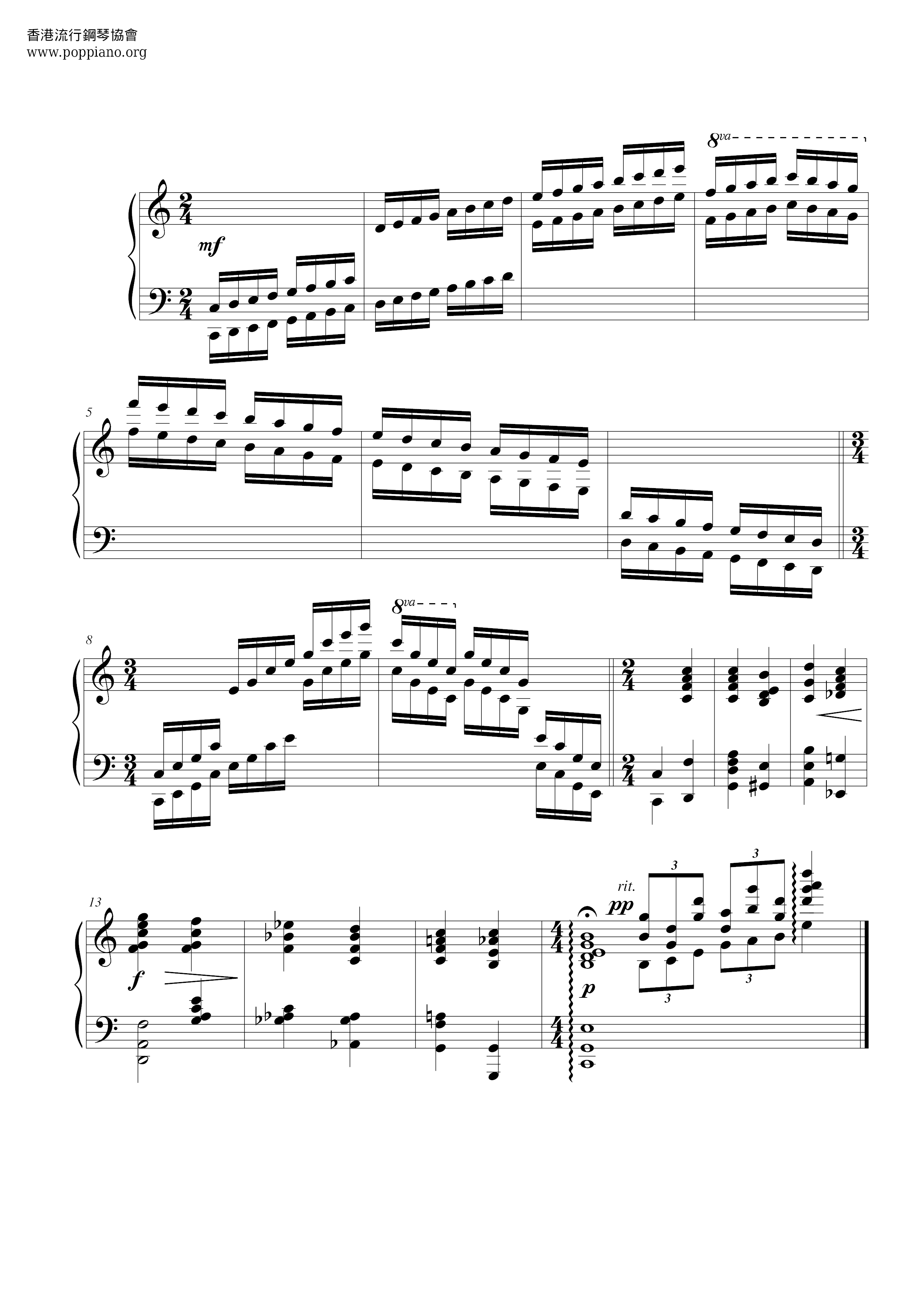 Scale, Arpeggio & Cadence琴譜