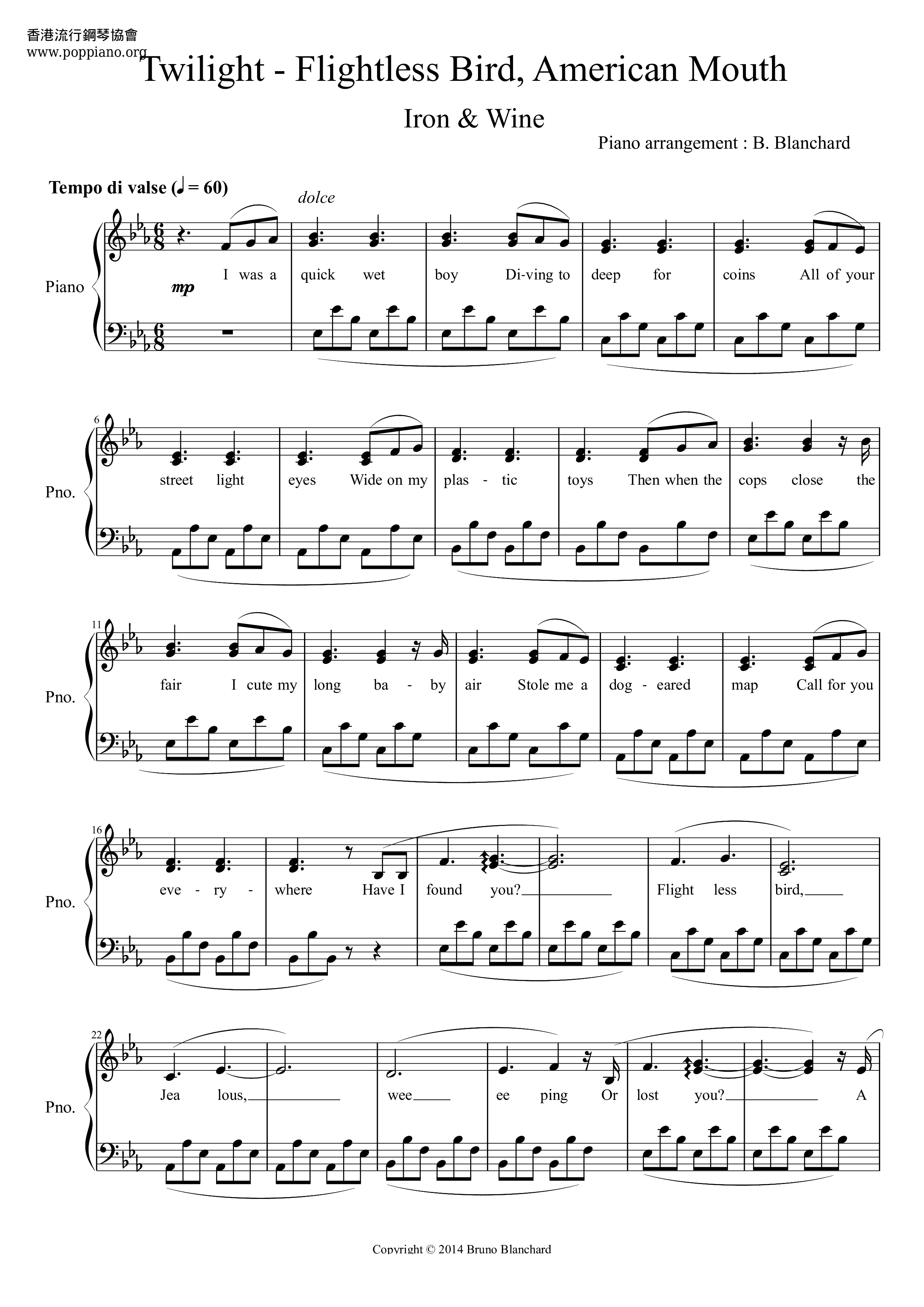 Twilight - Flightless Bird, American Mouth琴譜