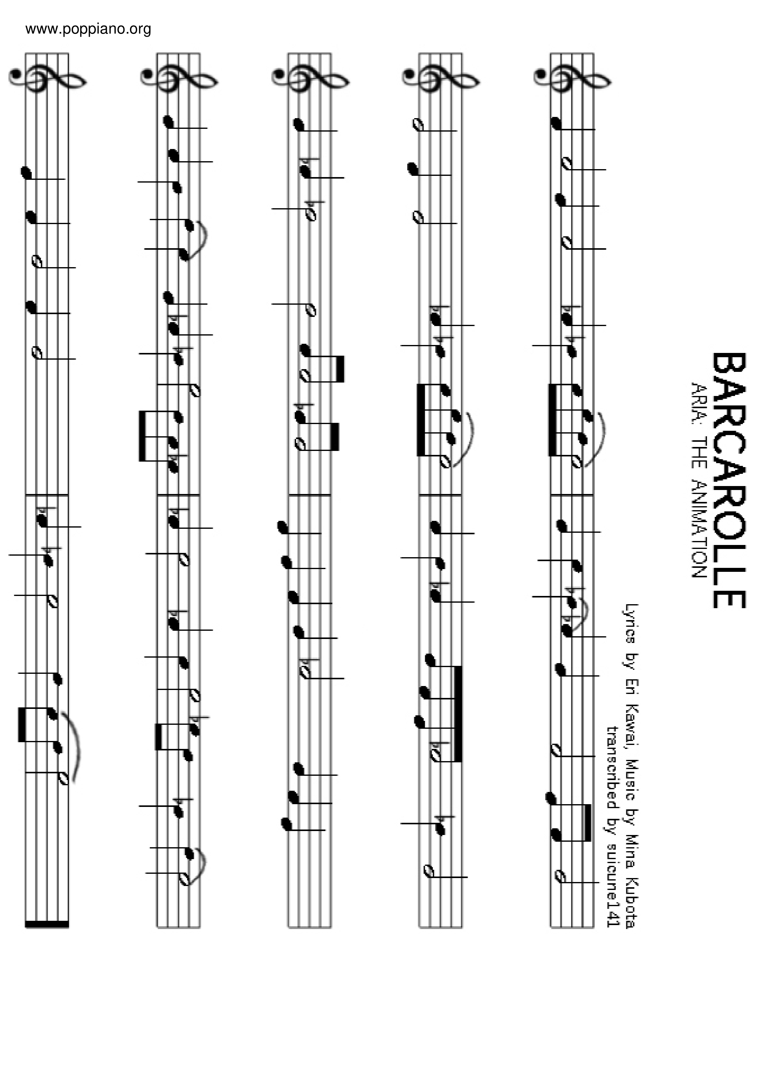 Barcarolle琴譜