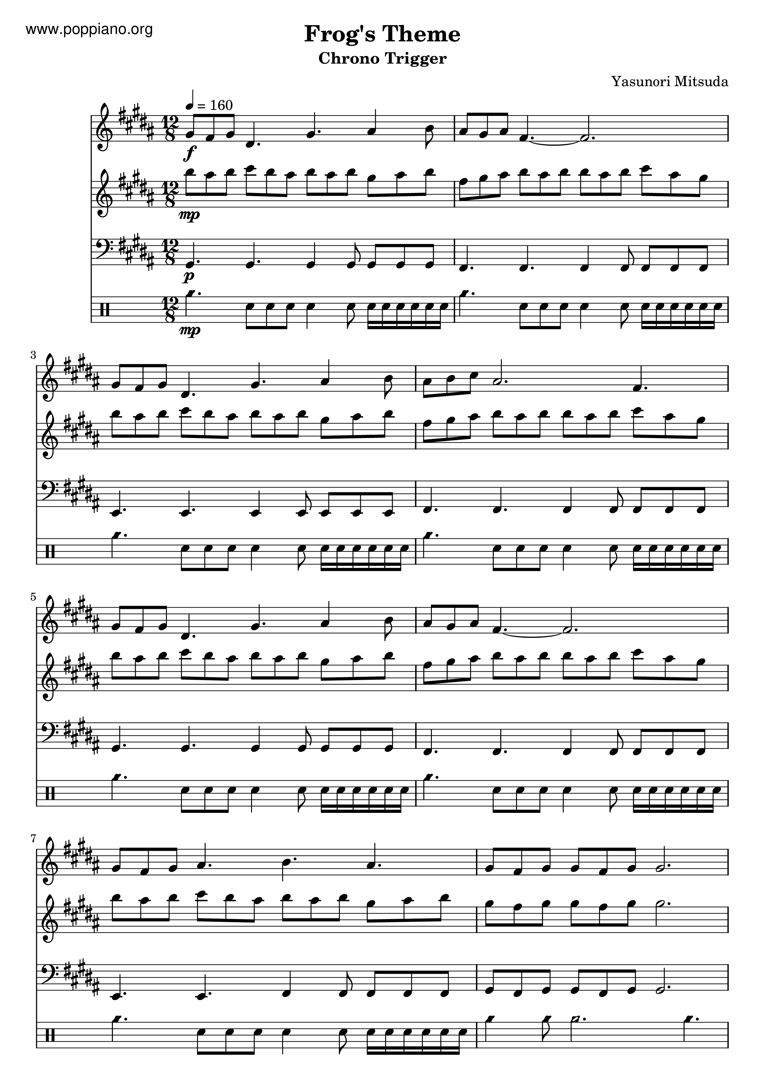Chrono Trigger - Frog's Theme琴譜