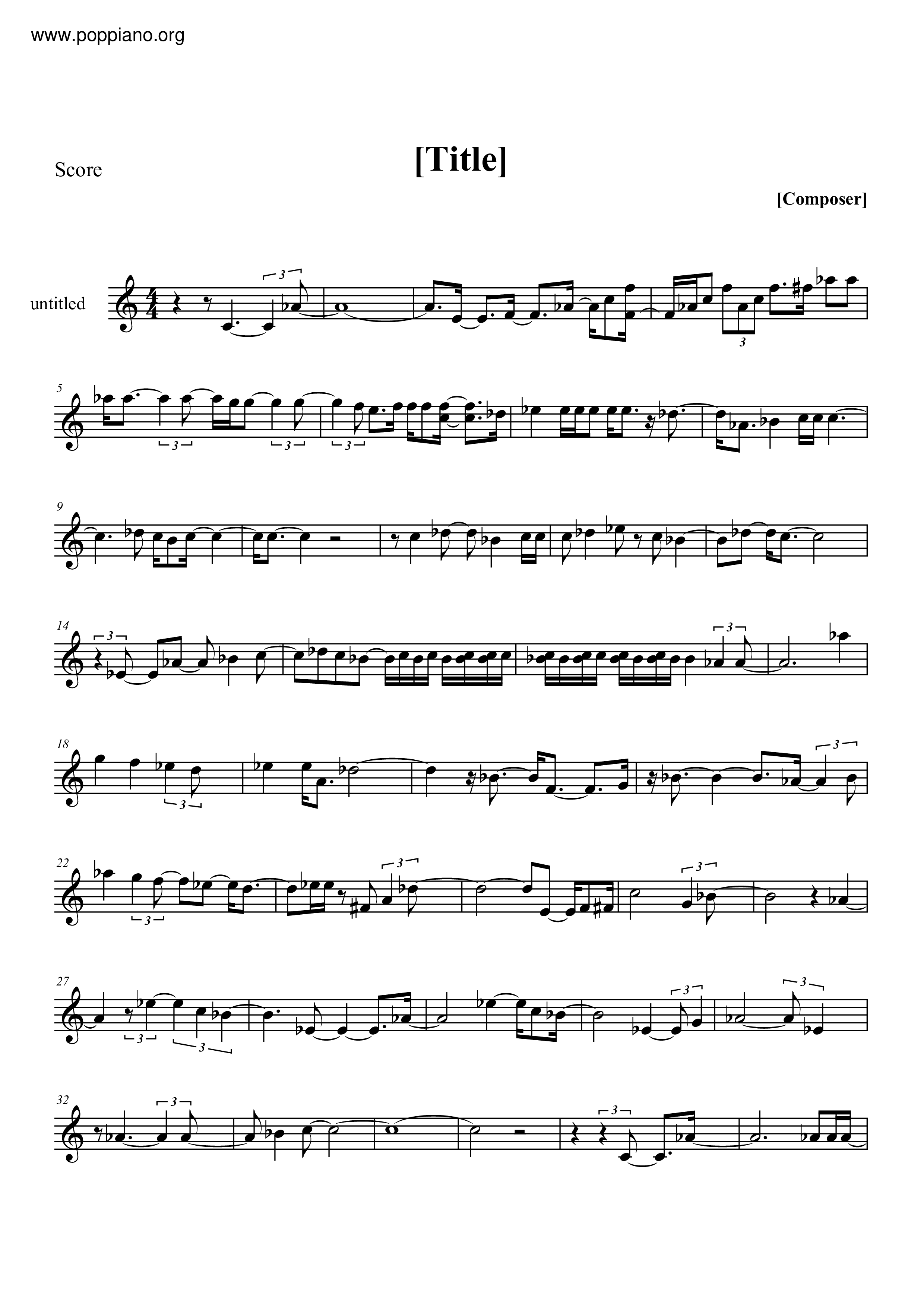 Tsukiyo No Violinist琴譜