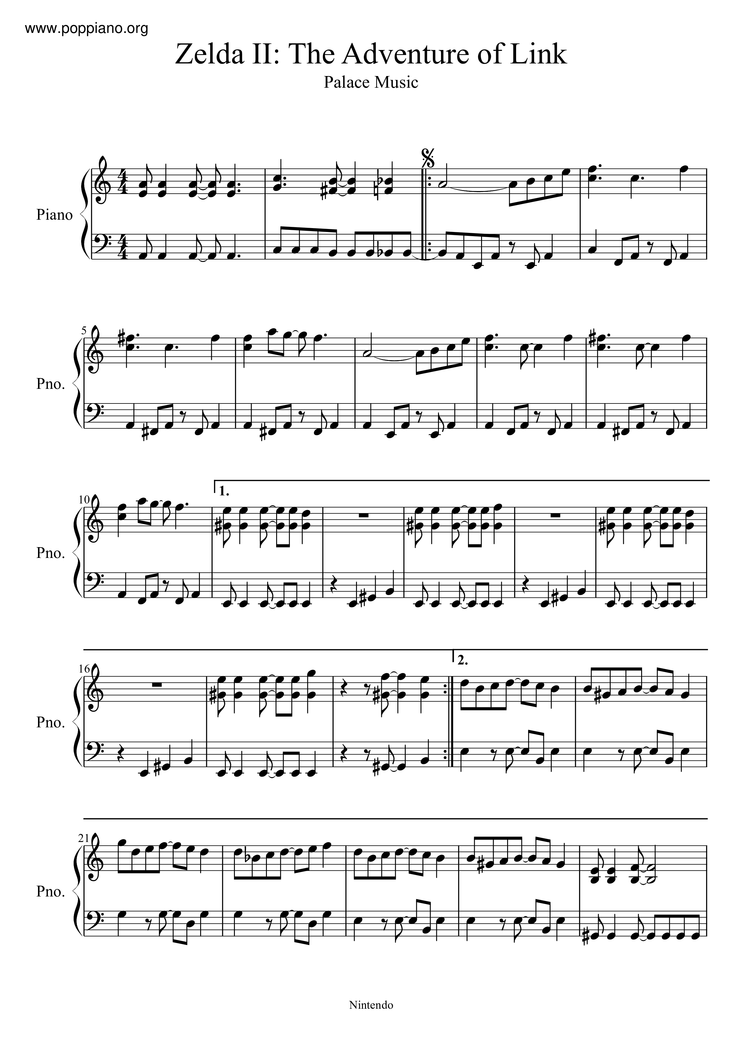 Palace Music琴譜