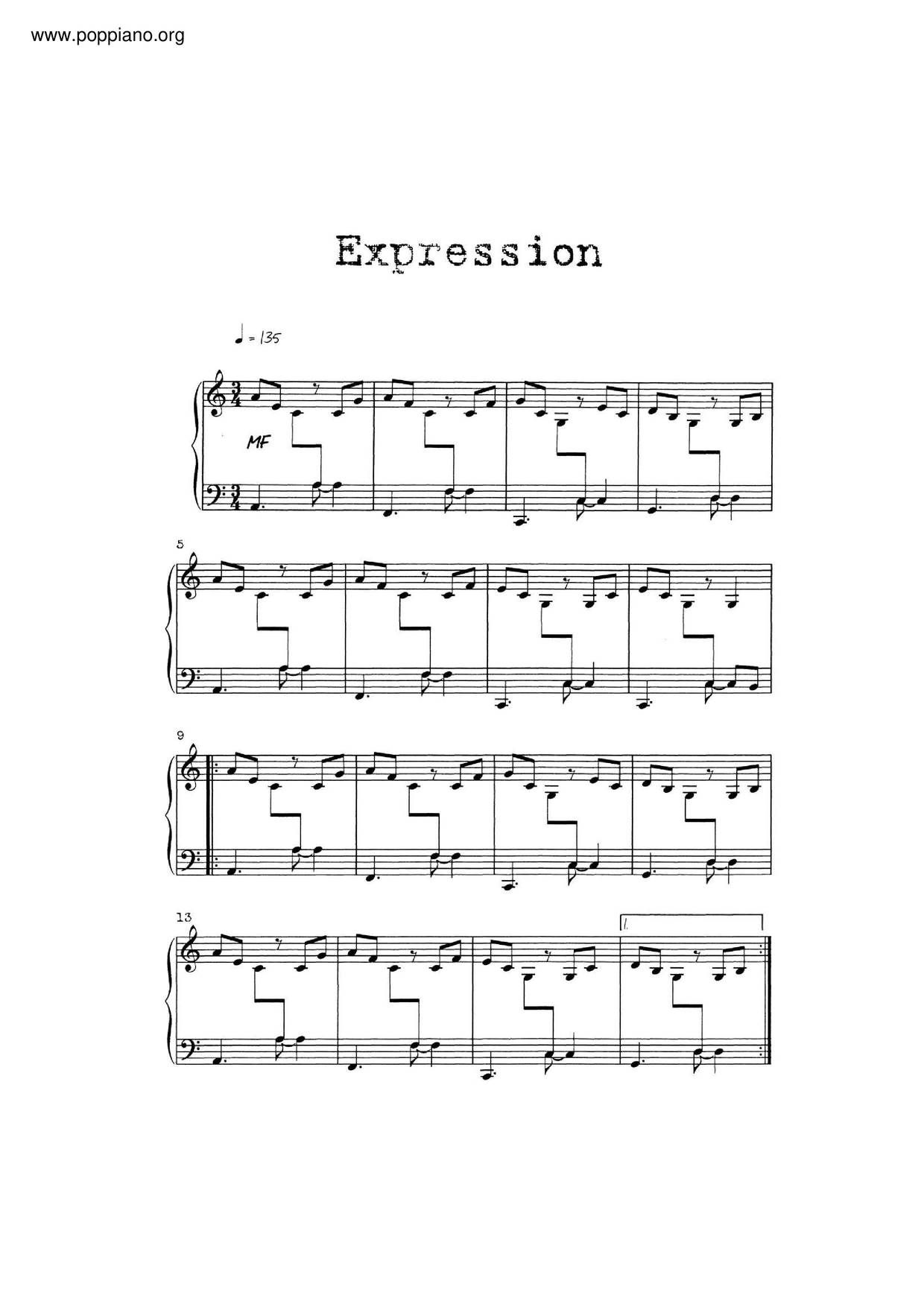 Expression琴譜