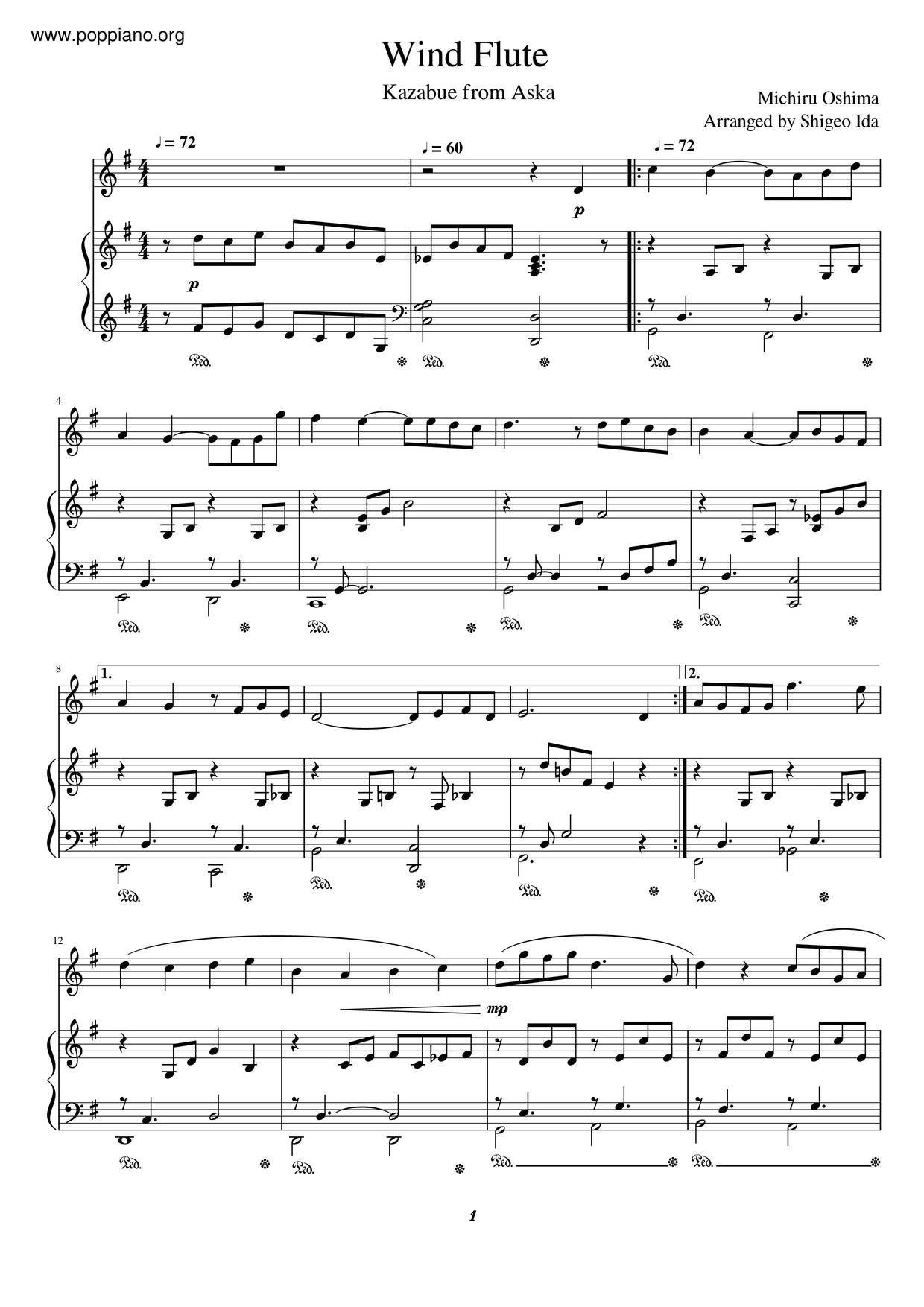 Wind Flute琴譜